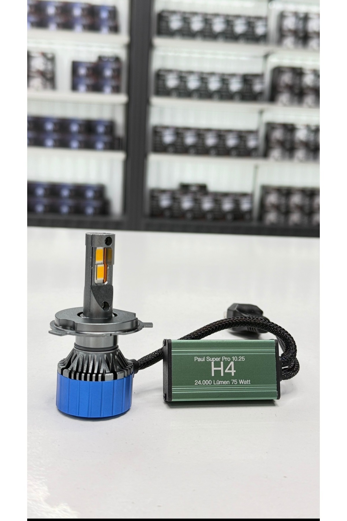 PAULLED Paul Süper Pro SARI Gün Işığı LED H4 24.000 Lümen Güç Odaklı Ufuk Çizgili Csp Led 1 Yıl Garanti