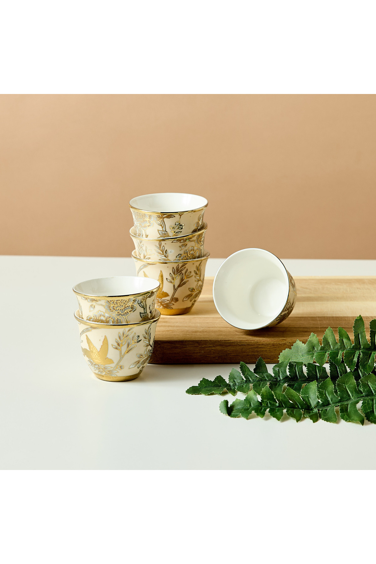 Lifestyle Zahra Floral Print 6-Piece Cawa Cup Set - 80 ml