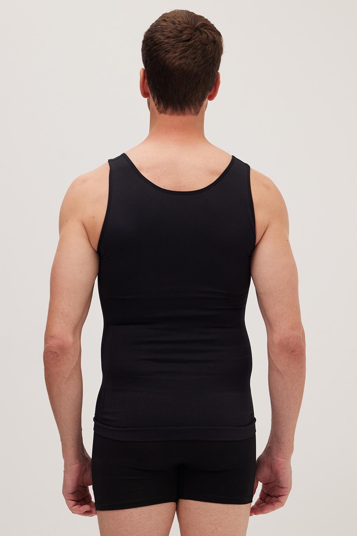 تاپ رکابی مشکی کشی فوق باریک و بسیار باریک مردانه مدل Super Slim Fit مردانه راسته | تودورز Tudors KA250001 - تصویر 7