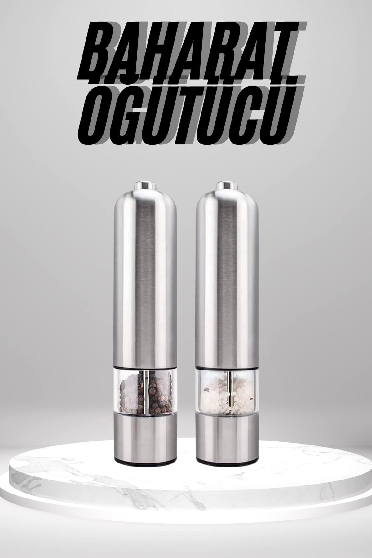 teknodayım Otomatik Tuz ve Karabiber Öğütücü Baharat Öğütücü Tuz Karabiber Değirmeni