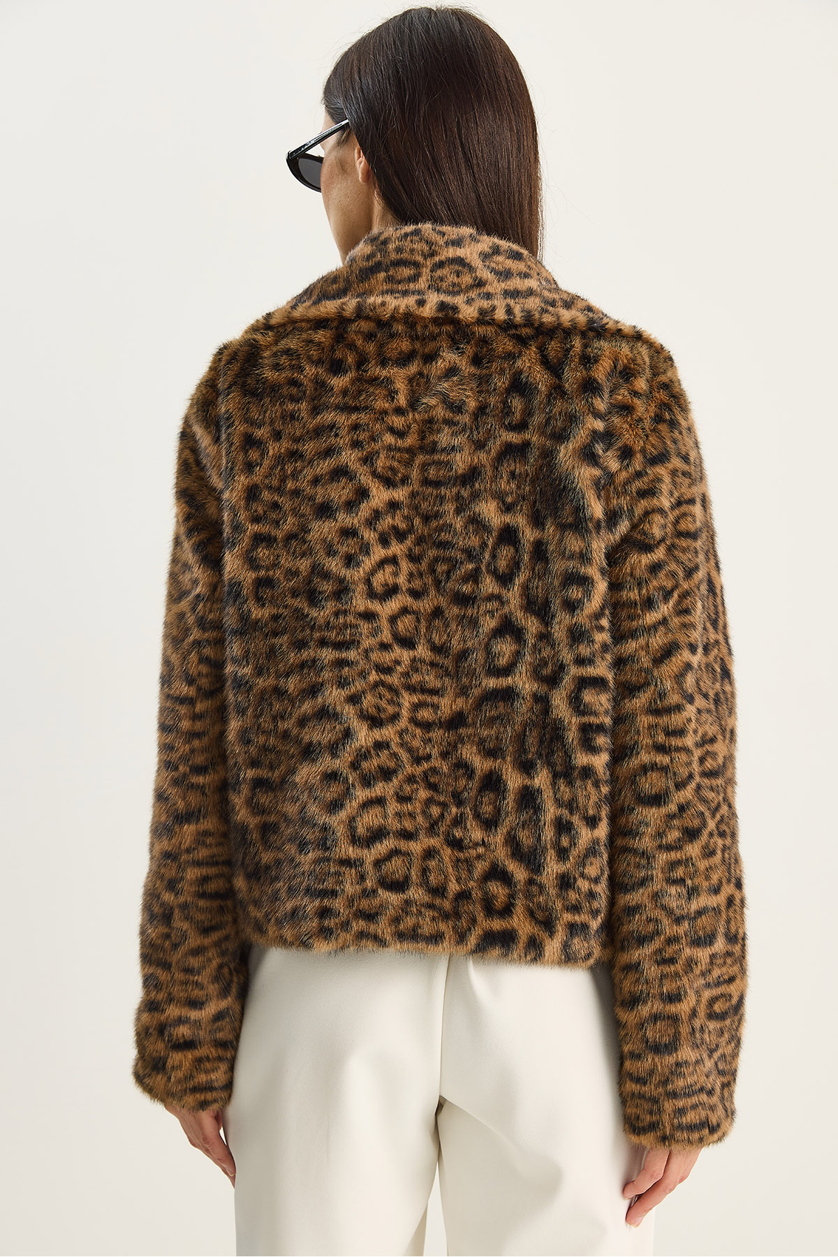 Bianco Lucci  Kadın Leopar Desenli Cep Detaylı Astarlı Suni Kürk 6962 60283772 - Görsel 8