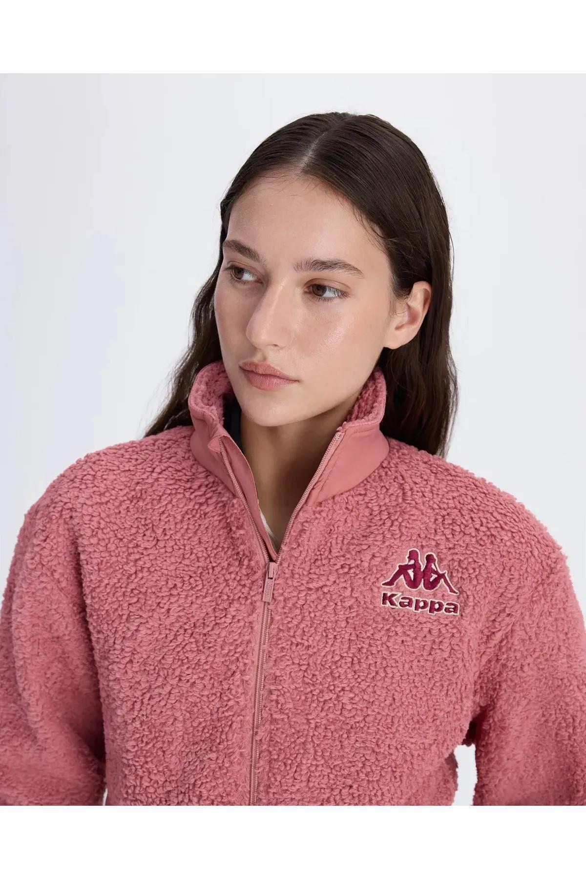 Kappa 342122WCM4 Logo Felax Tur Kadın Spor Ceket Pembe görsel 3