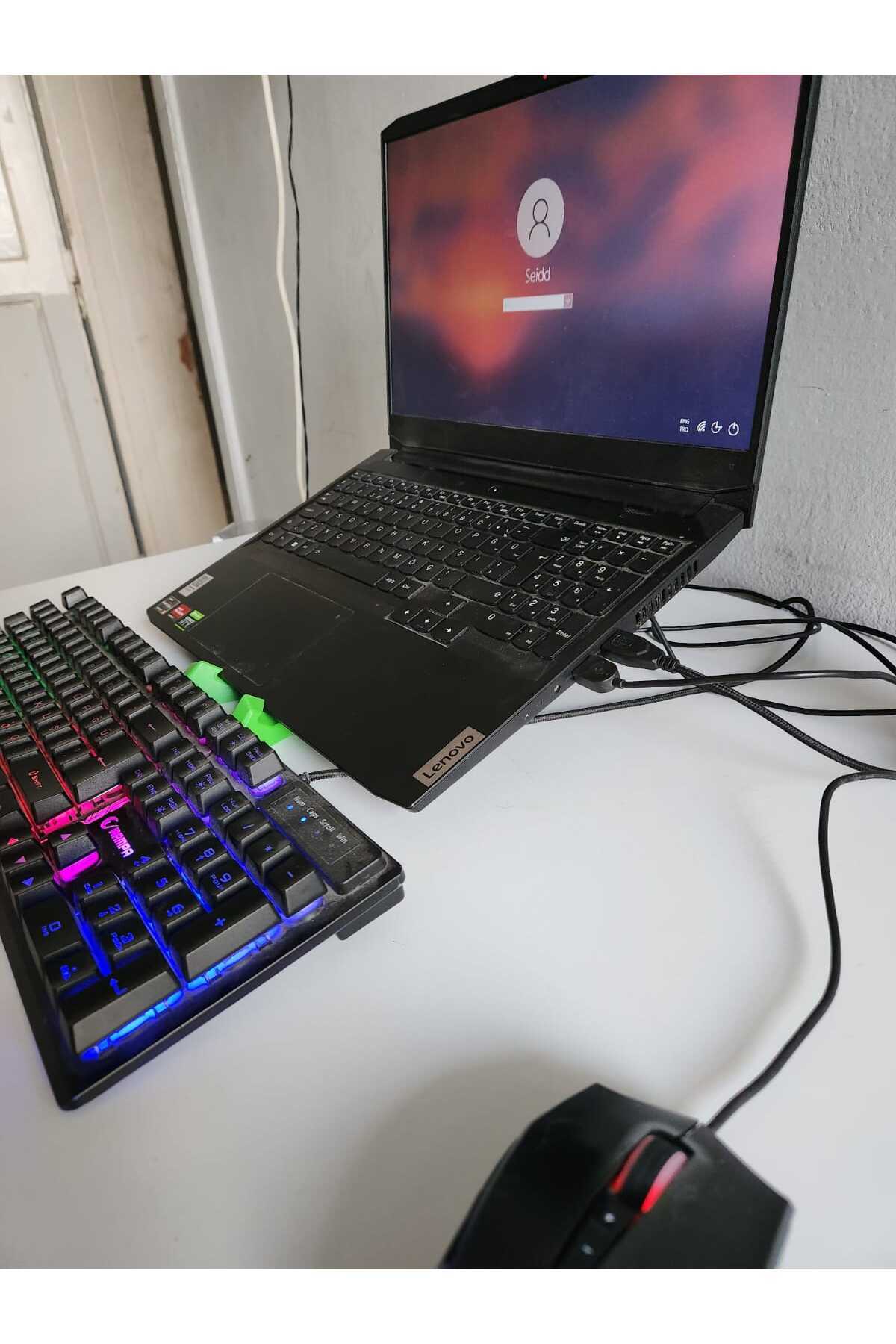 Lizard Katlanabilir Laptop Standı Küçük Yeşil Ergonomik Katlanabilir Taşınabilir Laptop Sehpası (Küçük)