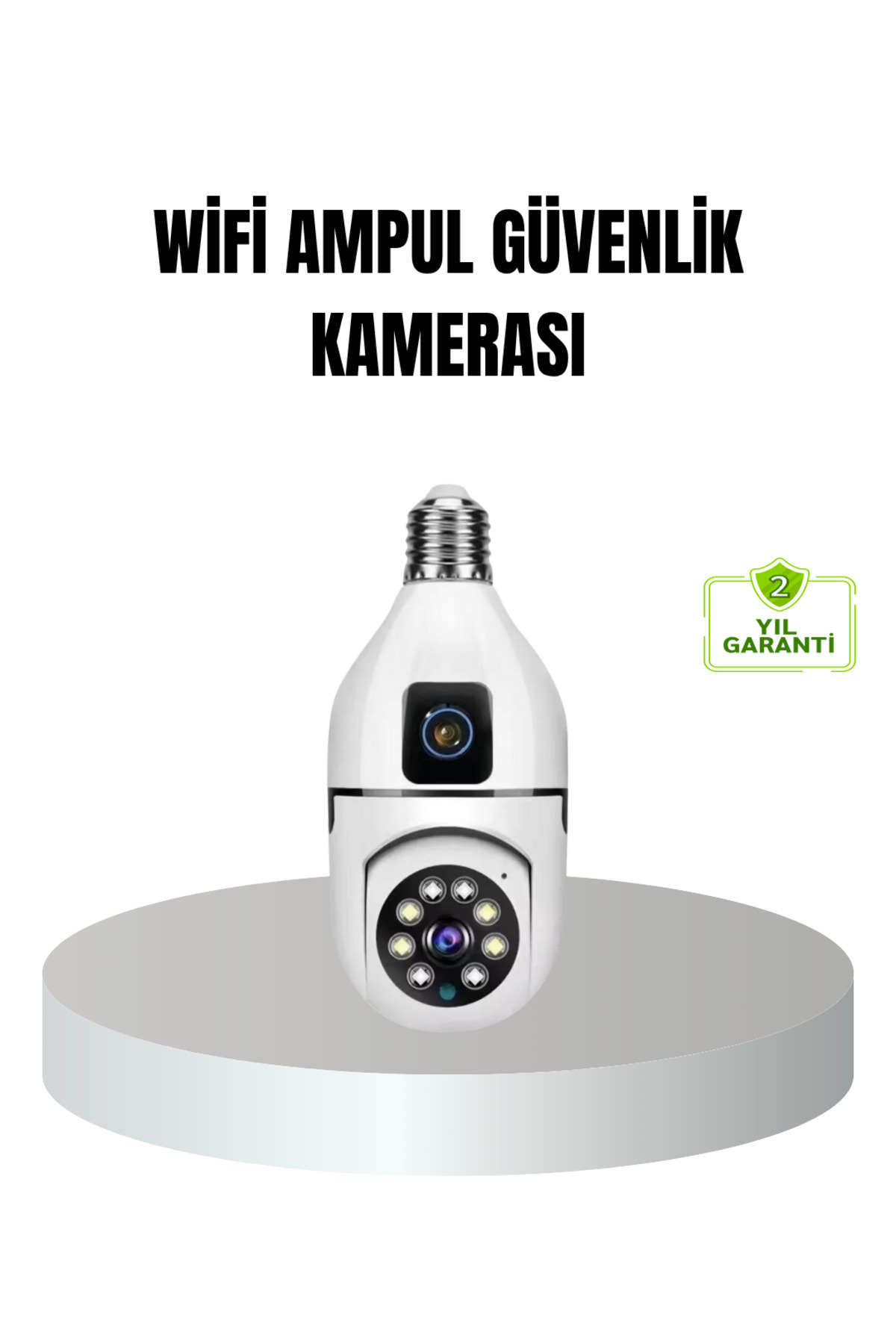 Boskord WiFi Ampul Güvenlik Kamerası 1080P Full HD Gece Görüşlü ve Hareket Algılamalı