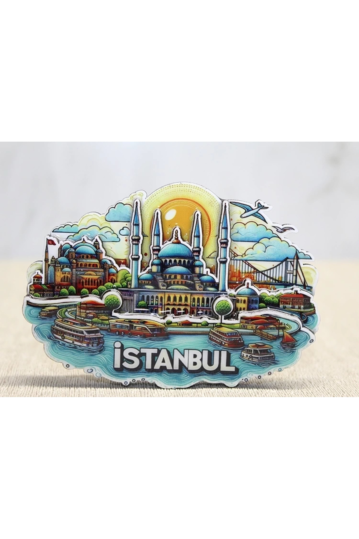 ENSAR GİYİM Ahşap İstanbul Temalı Magnet Alk4598