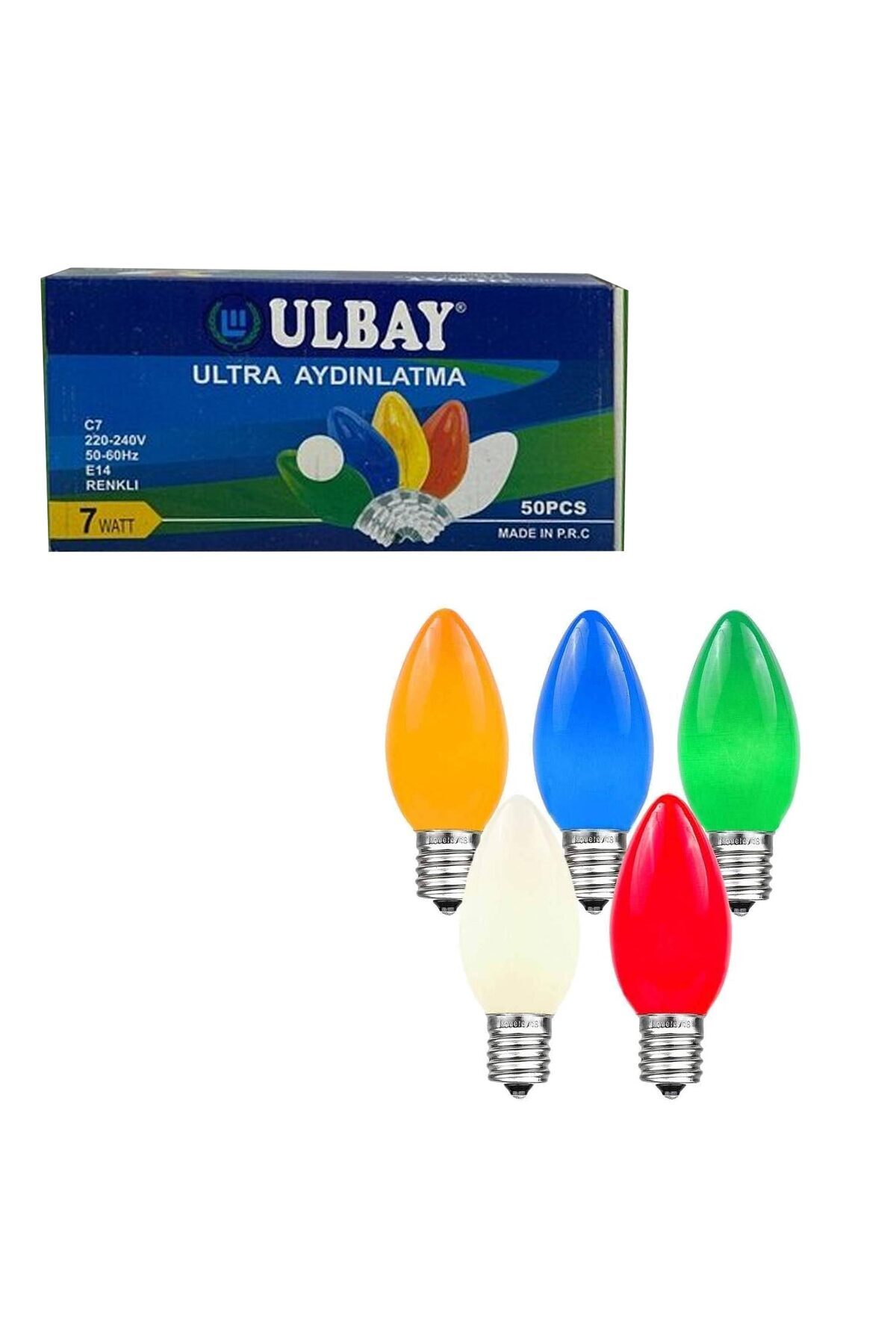 dino13 ♦︎14kgfレインボーフローライト/イヤリング Ulbay C7 Gece Lambası Duy E14 Renkli 7W - Fiyatı, Yorumları