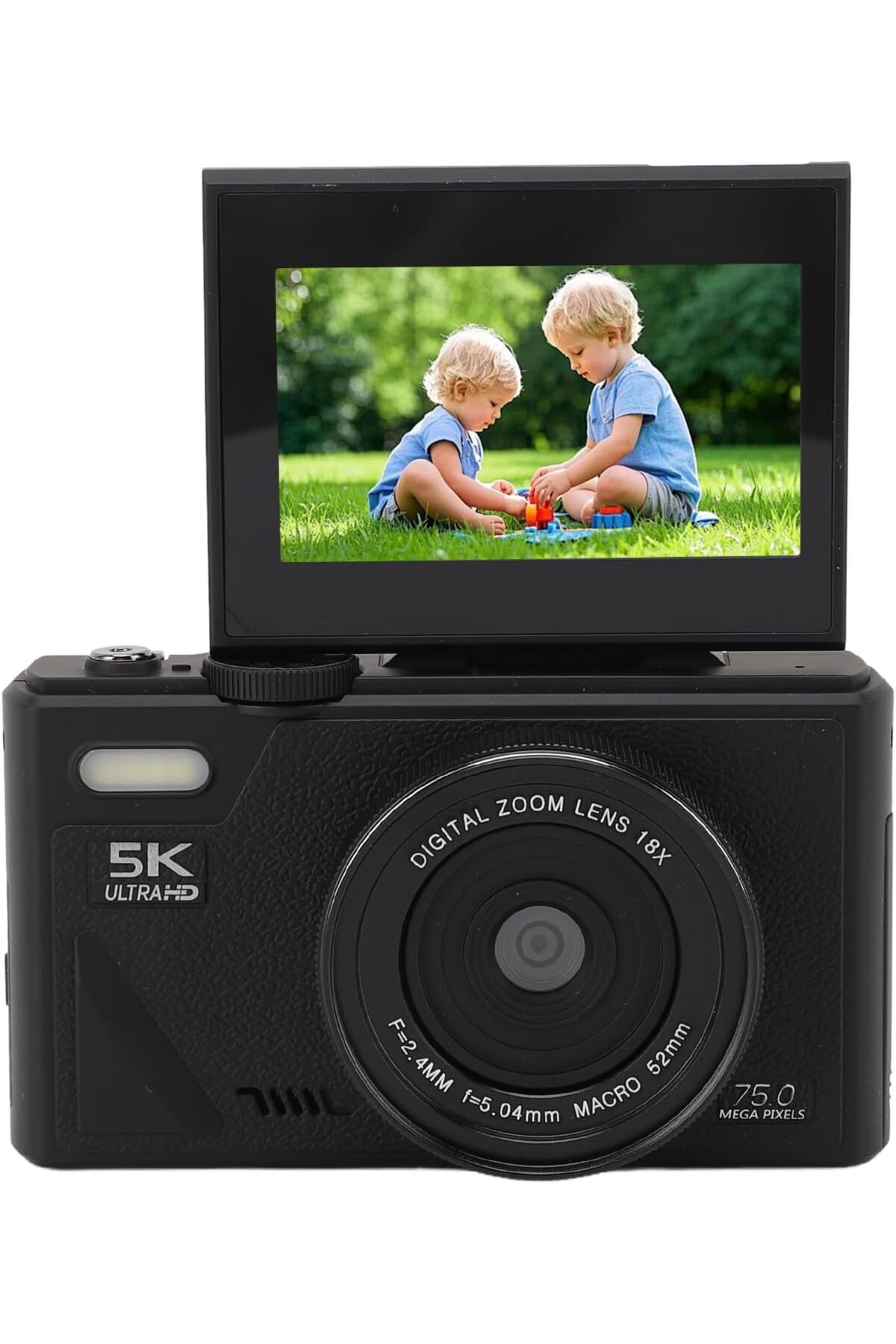 İMEXTECH VİVOPACK 5K Dijital Kamera 75MP HD Retro Otomatik Odaklama 18x Zoom 64GB SD KART HEDİYE