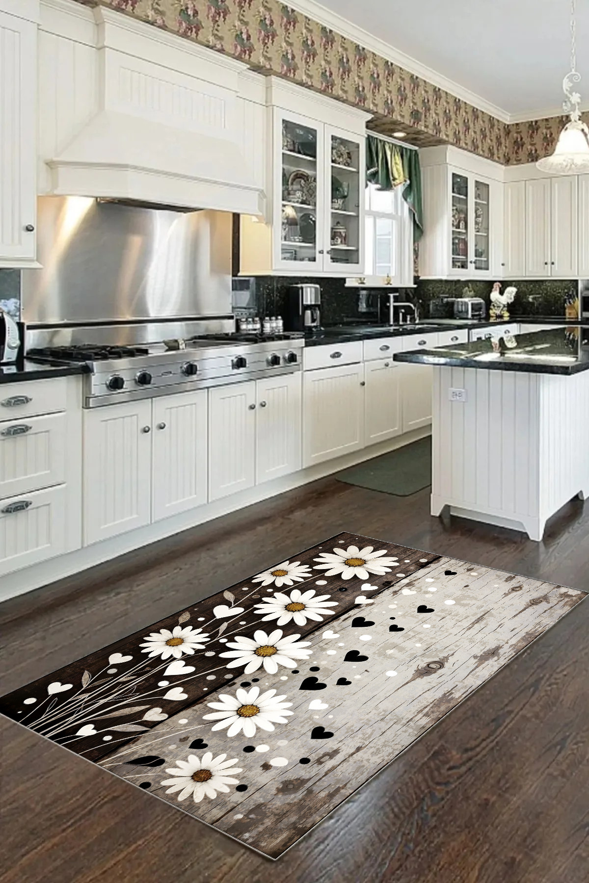 Thalia Home Kaymaz Taban Yıkanabilir Kalın Dokulu Mutfak halısı , Yolluk