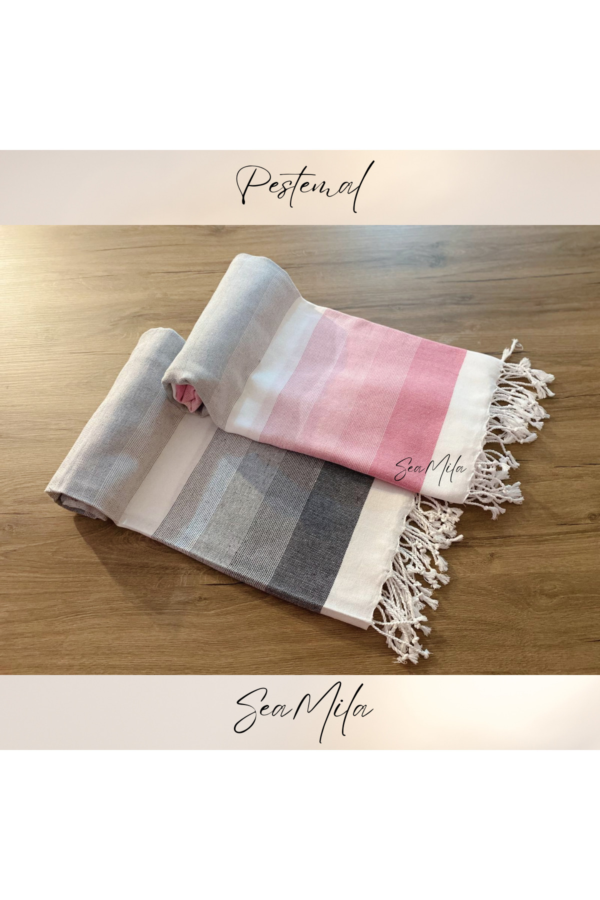 SEAMILA %100 Pamuk Peştemal ve Plaj Havlusu (Ebat: 90x180)