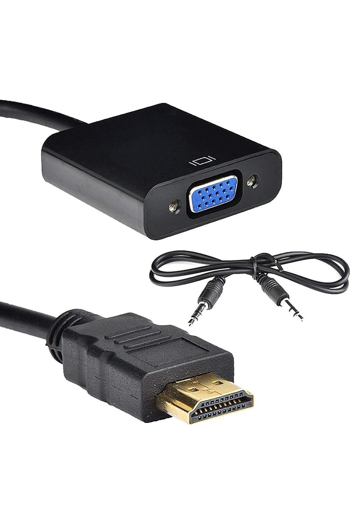 Hype Store Ancheyn HDMI To VGA Ses Destekli Dönüştürücü Kablo Çevirici Adaptör 4488