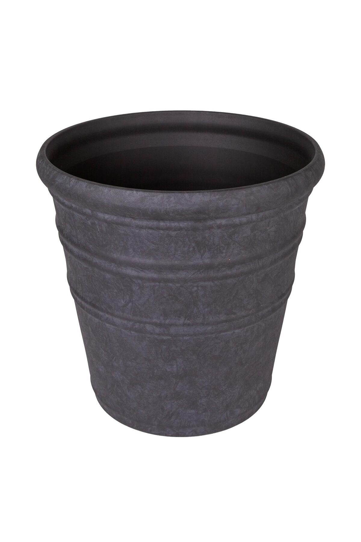 Hype Store Herdekora Oval İç ve Dış Mekan Saksı Kömür Siyahı Mini Boy 35,5x35,5x34,5 Cm.