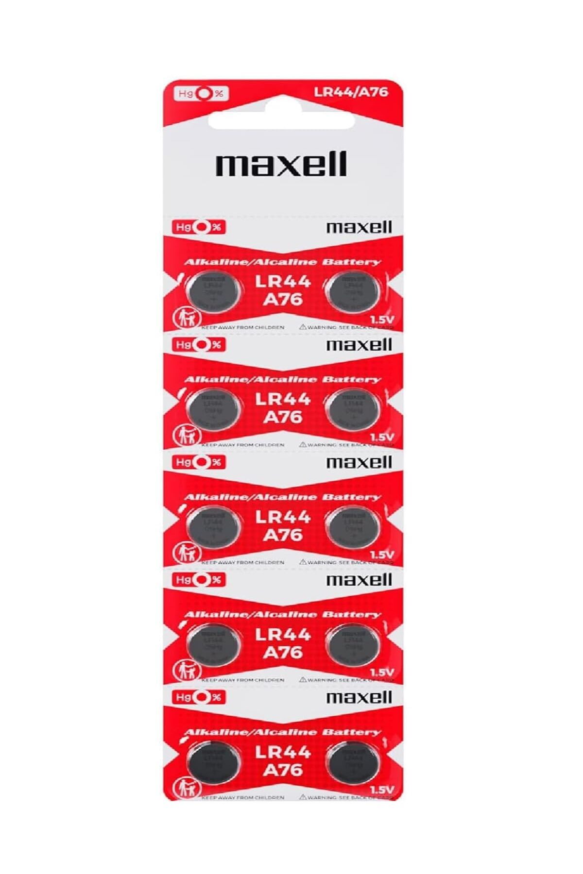 Delixa Maxell Lr44 Ag13 10'Luk Blister 1,5V Hafıza Pili Düğme Pili