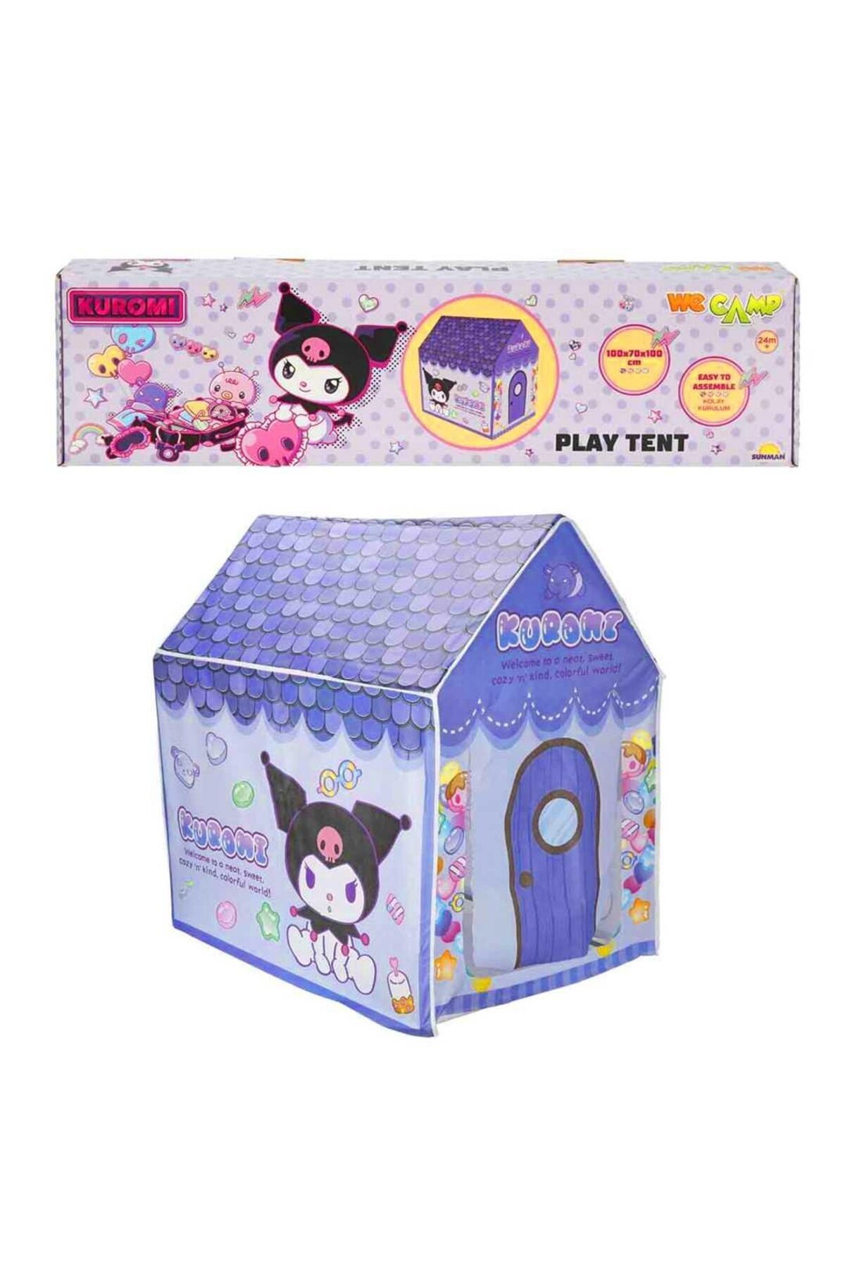 Sunman WE CAMP S00005961 OYUN ÇADIRI KUROMİ 100x70x100 CM 3+