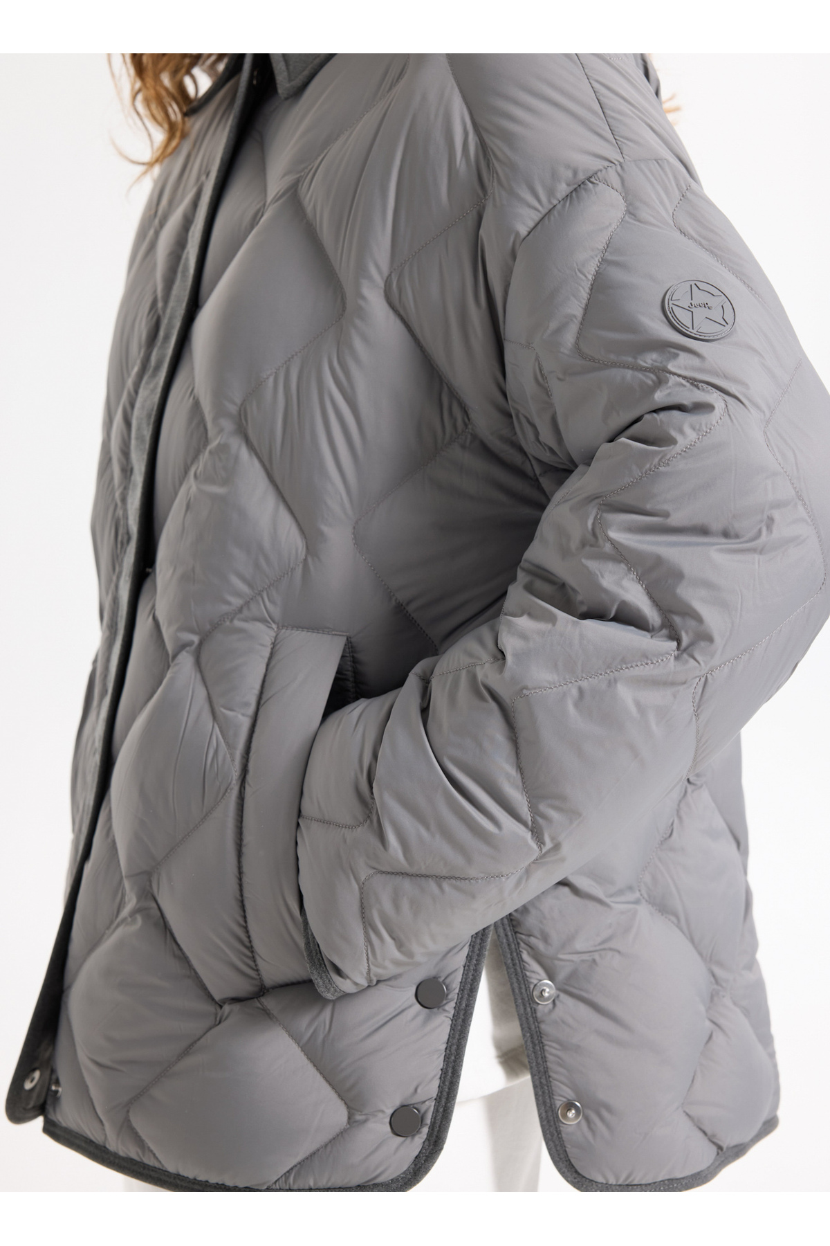 Jeep  Antrasit Kadın Mont J5WL-MNT7162 - Görsel 5