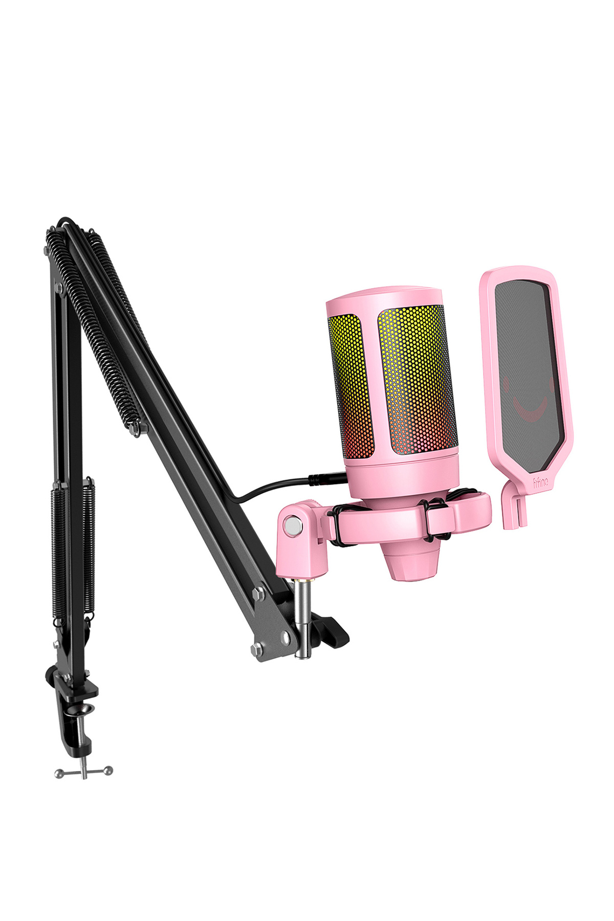 Fifine Ampligame A6TP Rgb Usb Pembe Mikrofon Seti