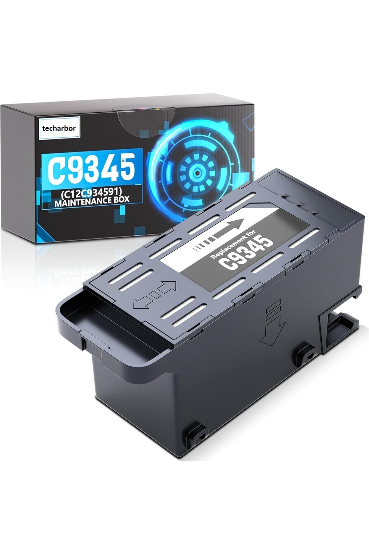 TecHarbor C9345 Epson EcoTank Pro L Serisi L6580, L15180 Yazıcılarla Uyumlu Çipli Muadil Atık Kutusu