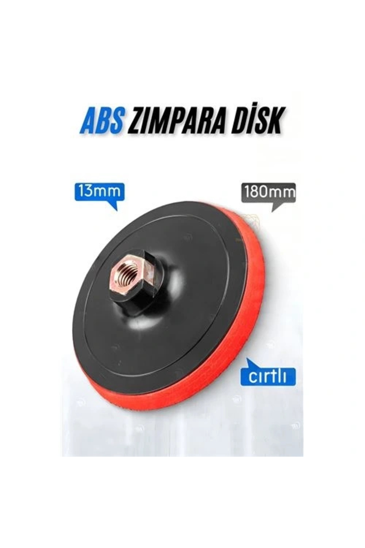 shopwave 180 mm Cırtlı Zımpara Disk Pasta Cila Sünger Tabanı