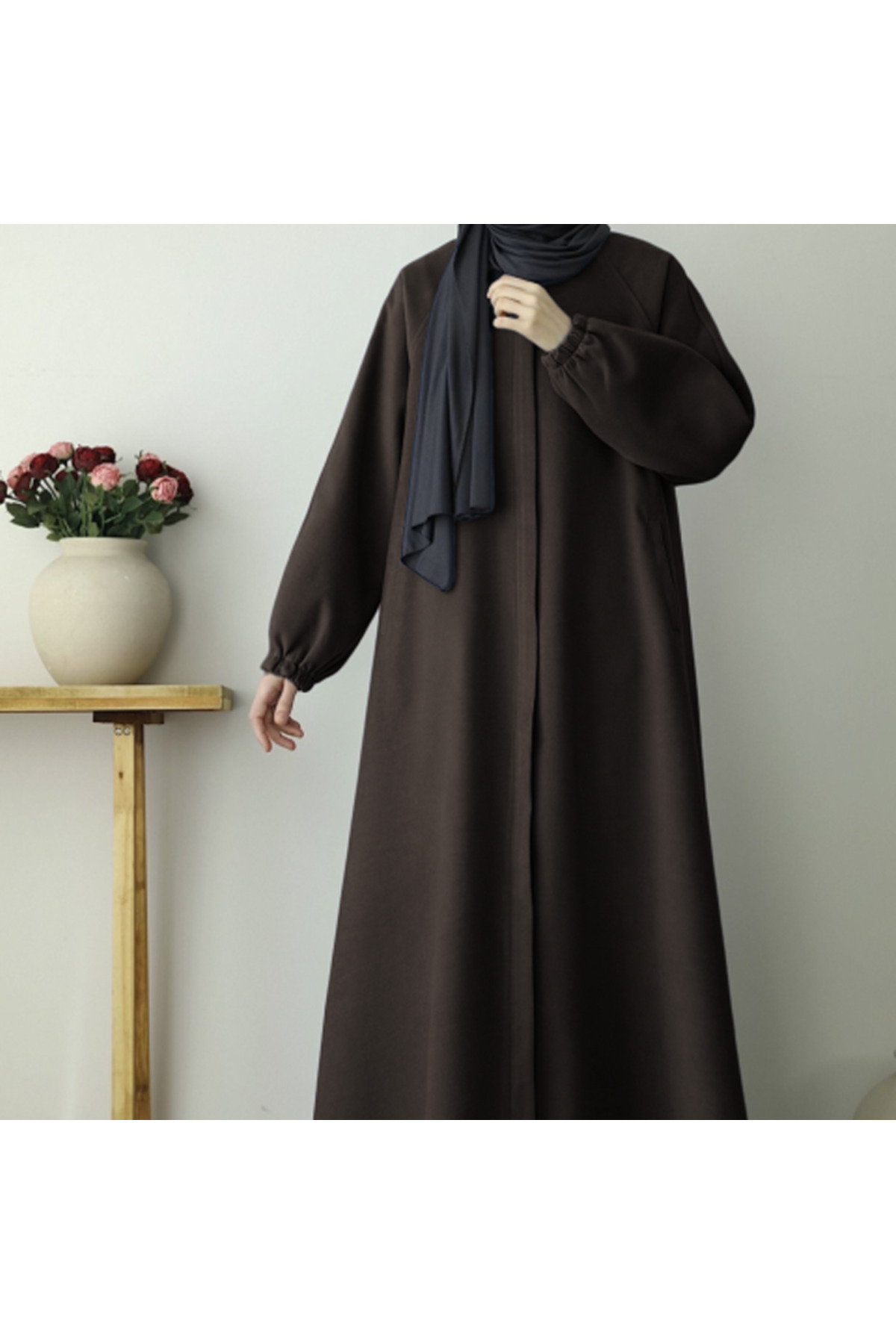 Berel Moda  Tüylenmeme Garantili İthal Astarlı Kaşe Kaban-ACI KAHVE - Görsel 6