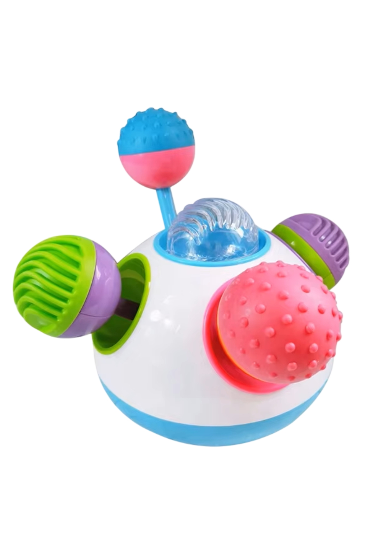 – اسباب‌بازی توپی حسی و آموزشی برای نوزاد با صدا