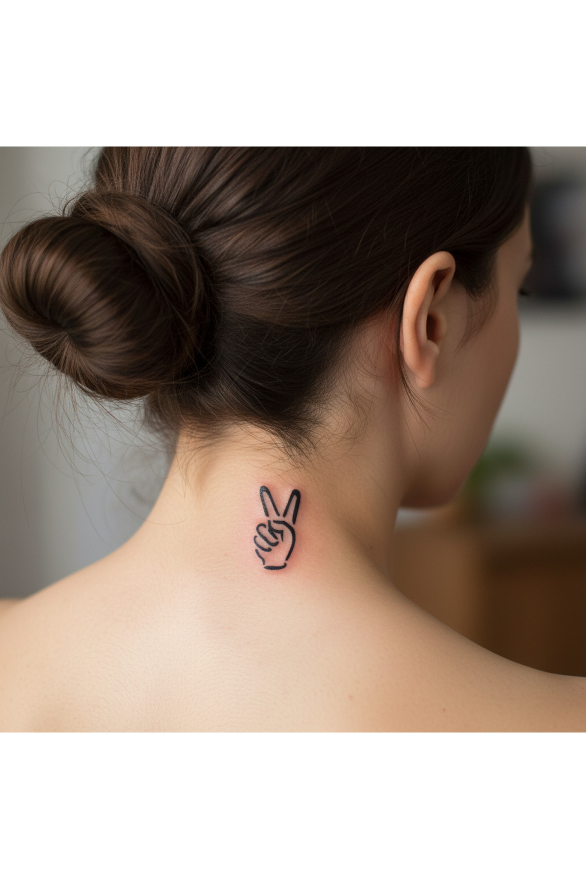 Lavmi Zafer İşareti Tattoo Geçici Dövme Şablonları Kına Kalıpları - 2 X 4 cm (Kına ve Fırça Dahildir)