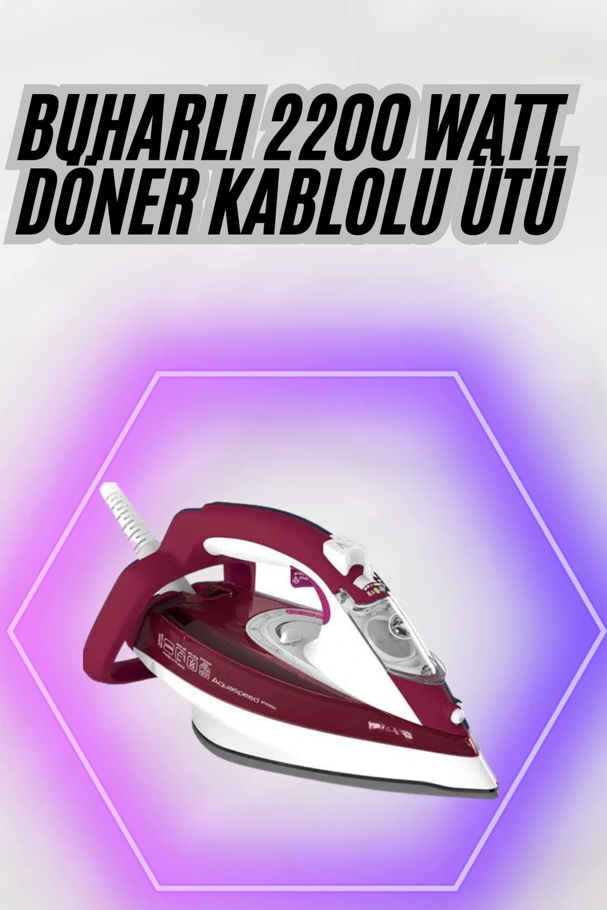 shopwave 2200W Seramik Kaplama Estetik Tasarımı 360 Derece Dönebilir Kablosu