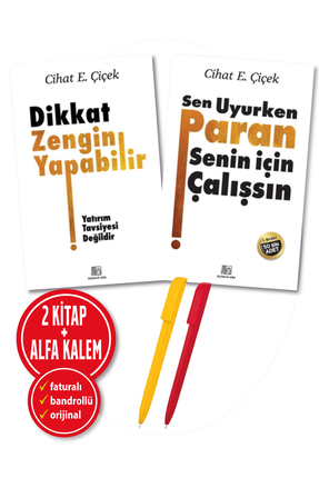 İnkılap Kitabevi Alfa Kalem+ Cihat E. Çiçek 2 Kitap YENİ (Sen Uyurken Paran S...