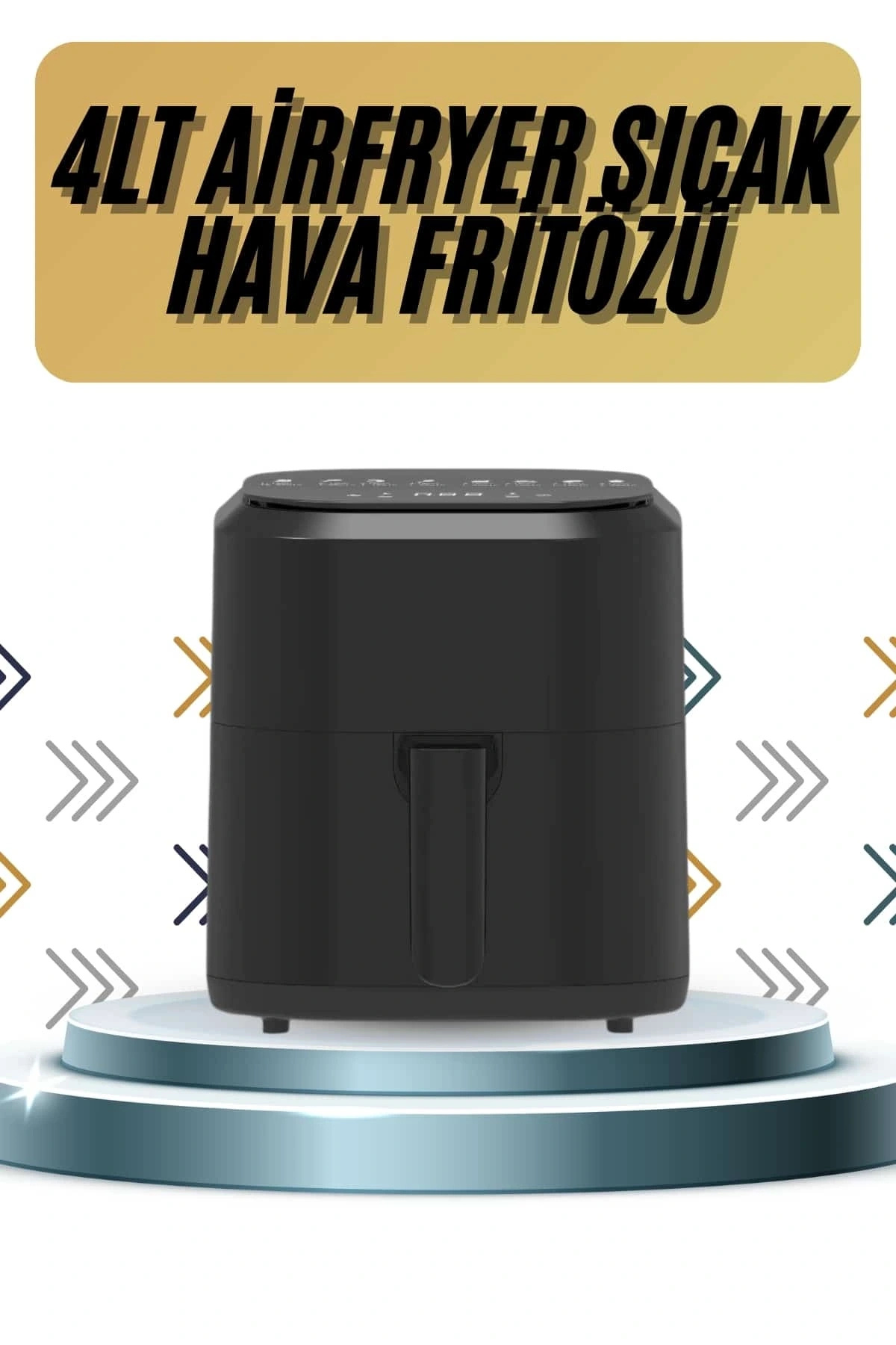 shopwave 4L Airfryer Hazneli Ha Fritözü Yağsız Fritöz Taşınabilir Fırın İşlevi Gören Pratik
