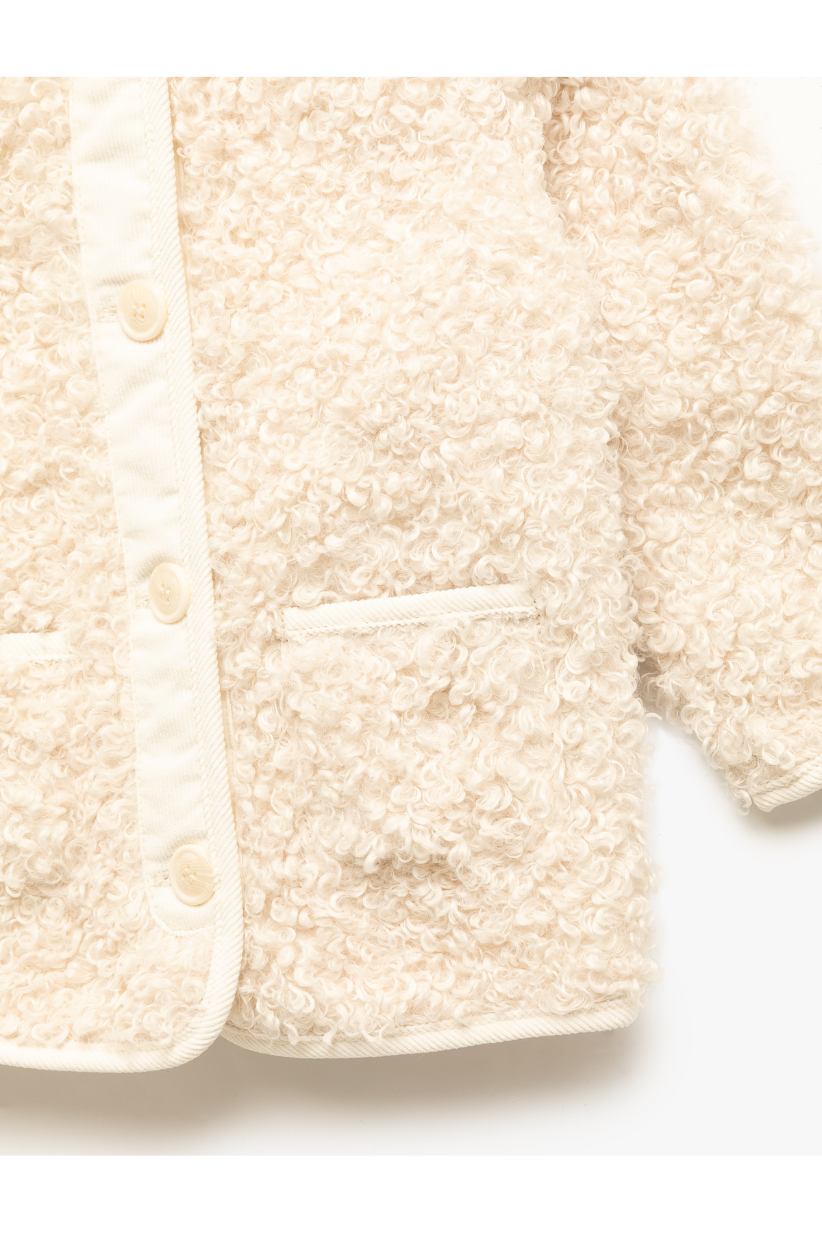 Koton Uzun Kollu Cep Detaylı Kapşonlu Peluş Mont fotoğrafı 3 (önizleme)