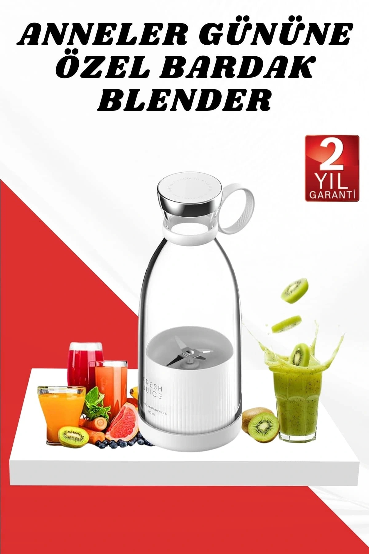 shopwave Anneler Gününe Özel Hediye Bardak Blender Paslanmaz Çelik lı