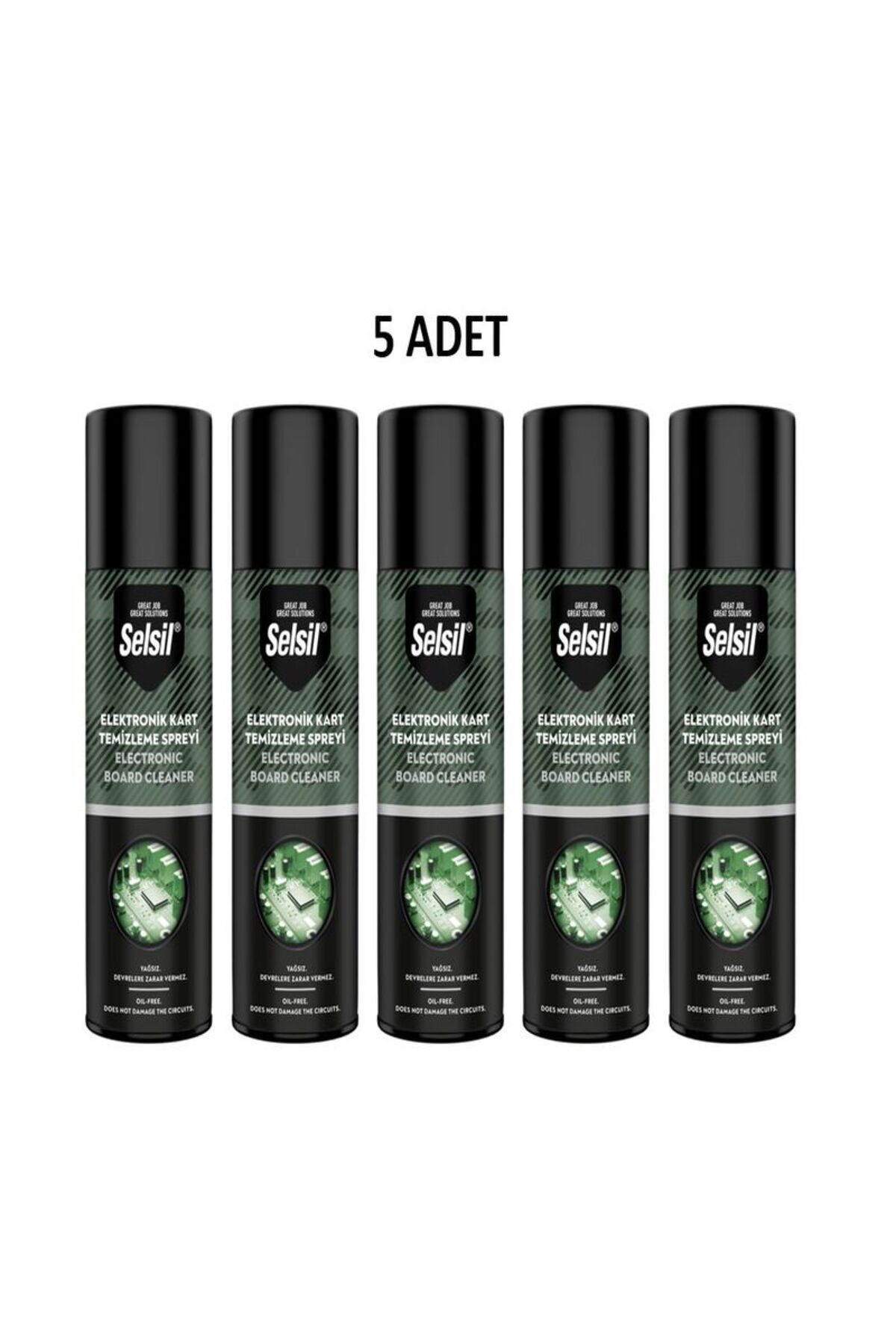 Selsil Elektronik Devre Kart Temizleme Spreyi 200ml 5 Adet
