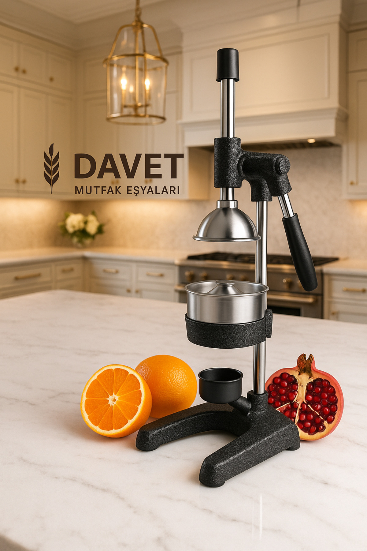 Veliday Lotus Profesyonel Damlalıklı Döküm Narenciye Sıkacağı - Portakal Sıkacağı - Kollu Narenciye Sıkacağı