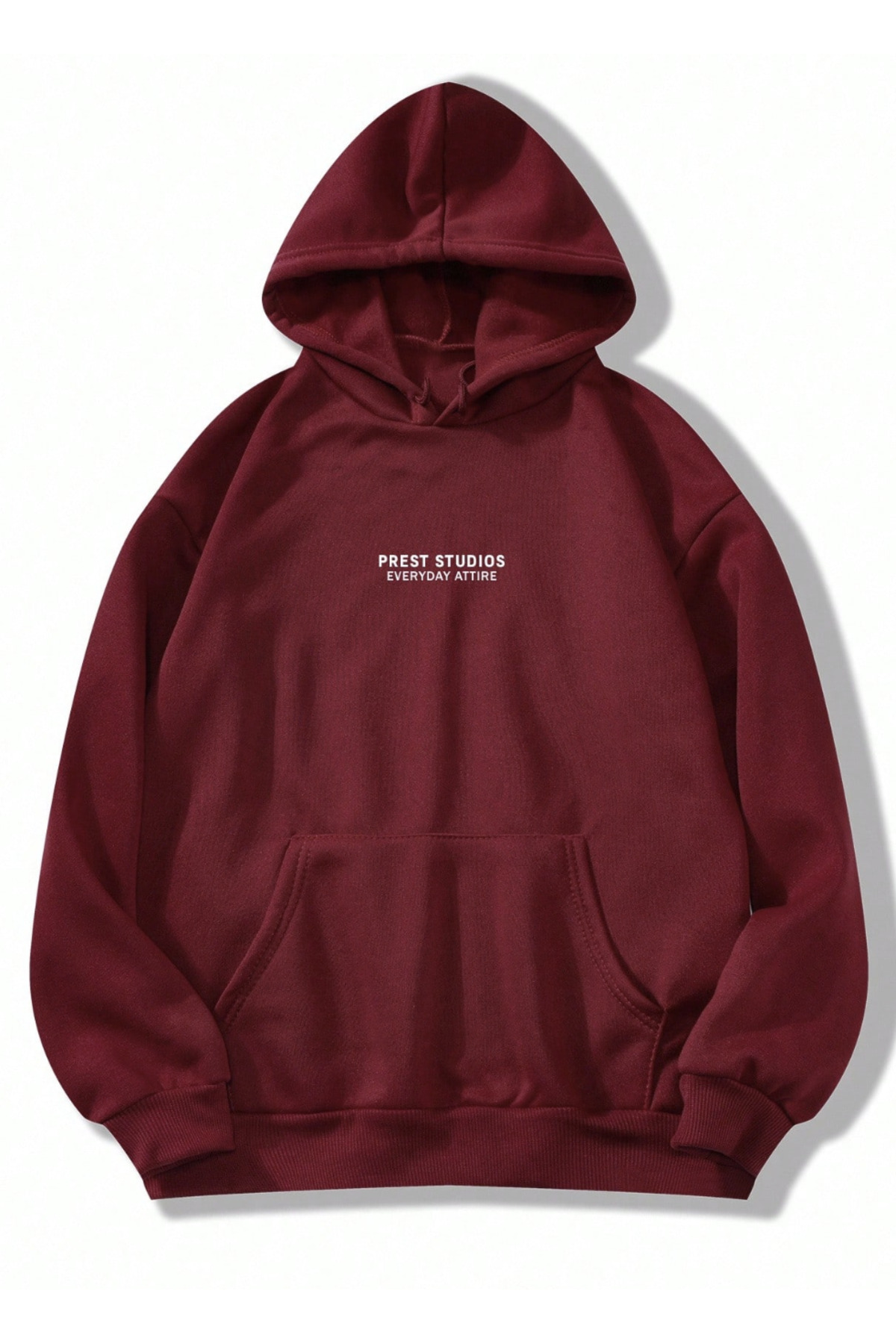 COHERENT  Yeni Sezon - Unisex Erkek/Kadın Renkli PREST Özel Baskılı Pamuklu Oversize Kapüşonlu Sweatshirt - Görsel 3