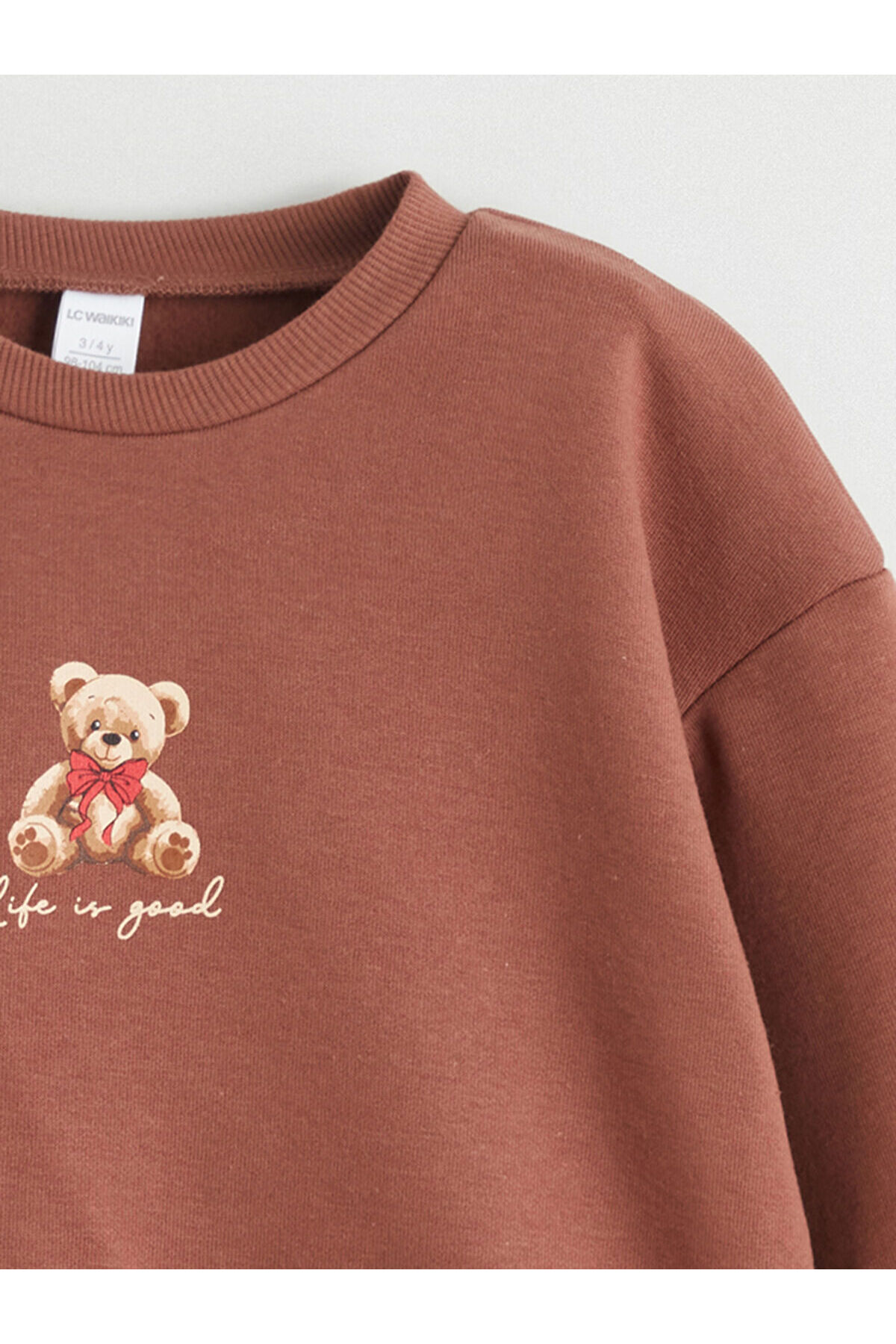 LC Waikiki Çelebi Store'dan Kaliteli Parçalar Sıfır Roba Yaka Baskılı Kız Çocuk Sweatshirt 2'li fotoğrafı 4 (önizleme)