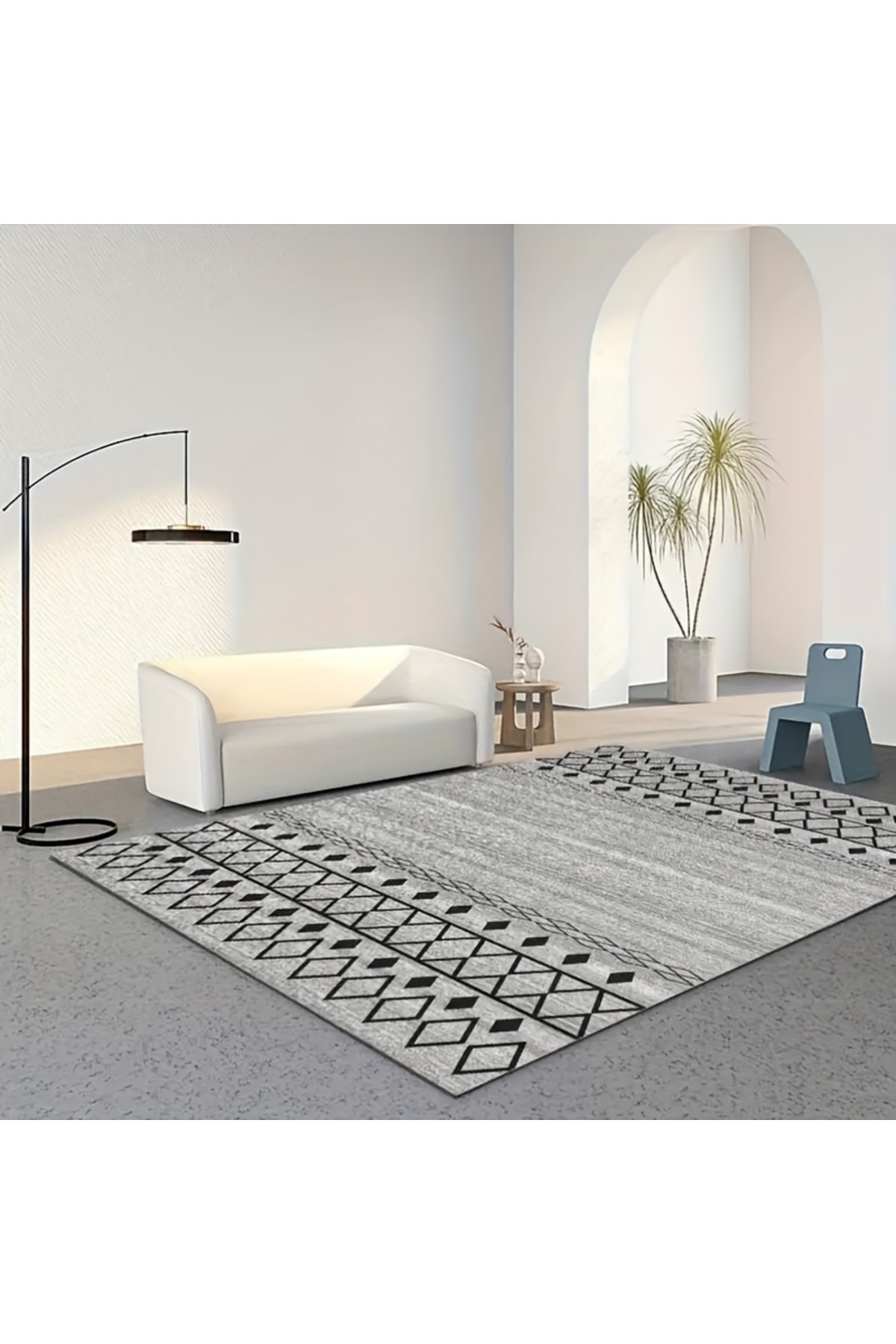 سجادة مستطيلة ناعمة الملمس متعددة الألوان للاستخدا...