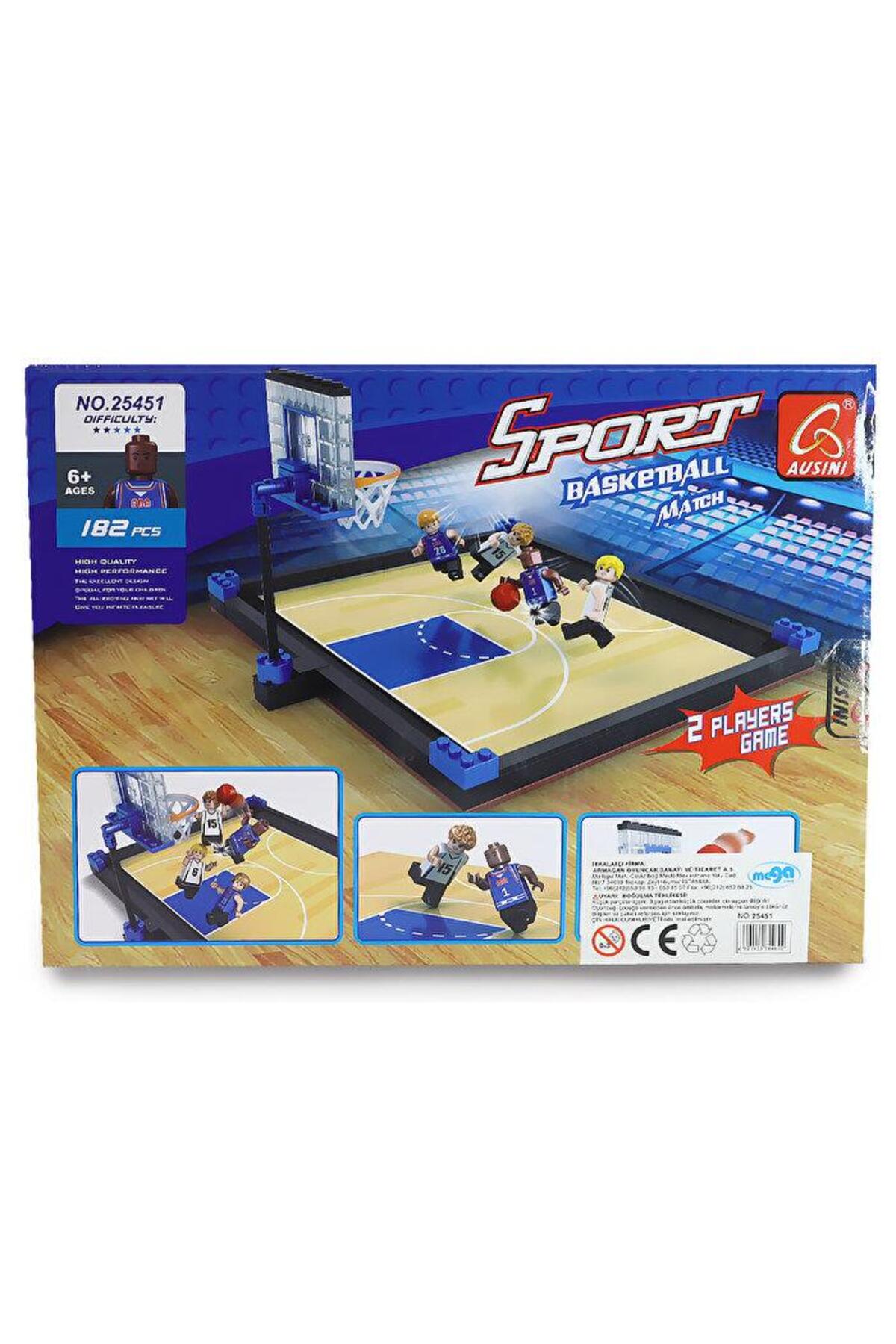 مجموعه بلوکهای ساختمانی زمین بسکتبال ورزشی، ۱۸۲ تکه