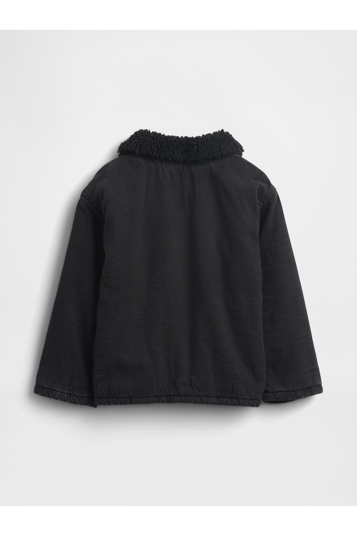 GAP Erkek Bebek Siyah Sherpa Astarlı Denim Ceket fotoğrafı 2 (önizleme)