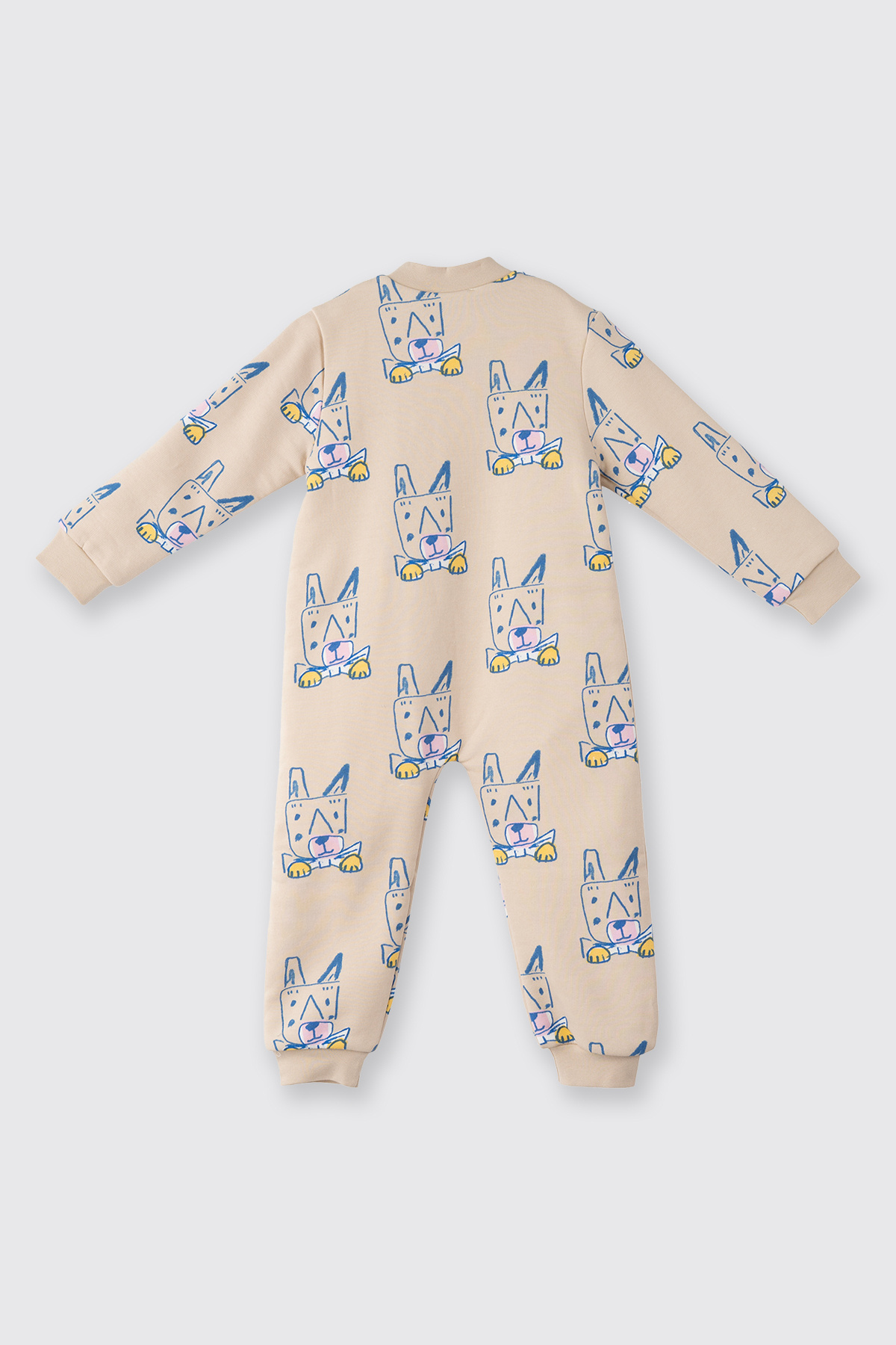 Panço Unisex Bebek Desenli Bej Uyku Tulumu fotoğrafı 3 (önizleme)