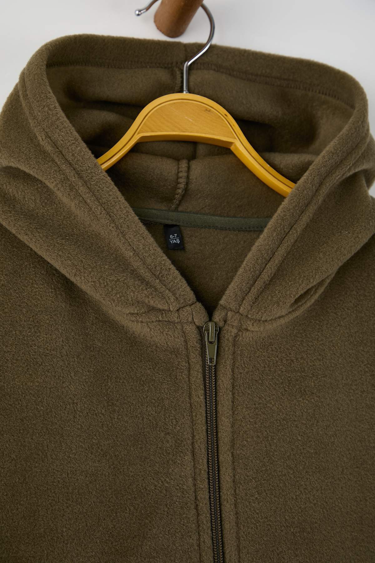 Trendyolmilla  Haki Sırt Baskılı Polar Unisex Çocuk Örme Sweatshirt TKDAW26SW00029 - Görsel 5