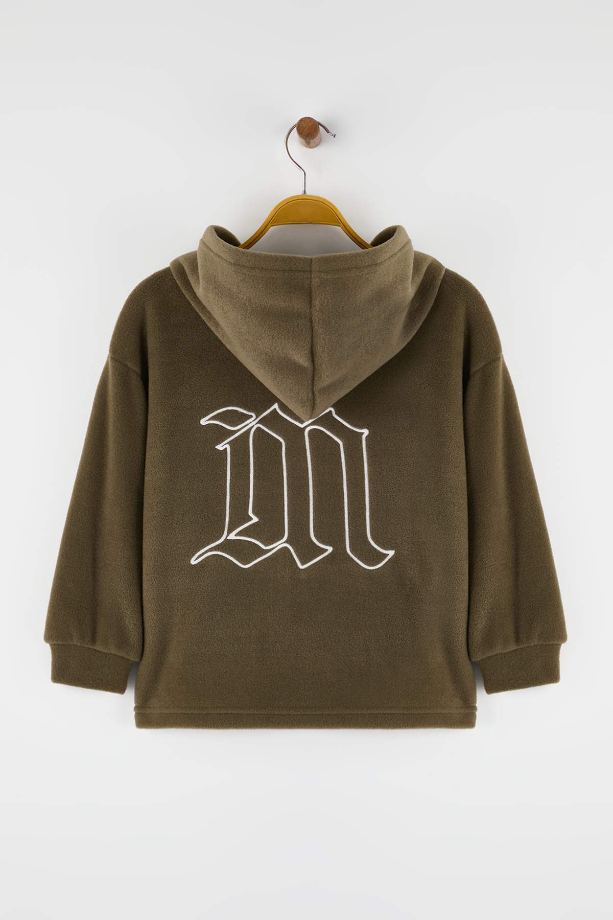 Trendyolmilla  Haki Sırt Baskılı Polar Unisex Çocuk Örme Sweatshirt TKDAW26SW00029 - Görsel 2