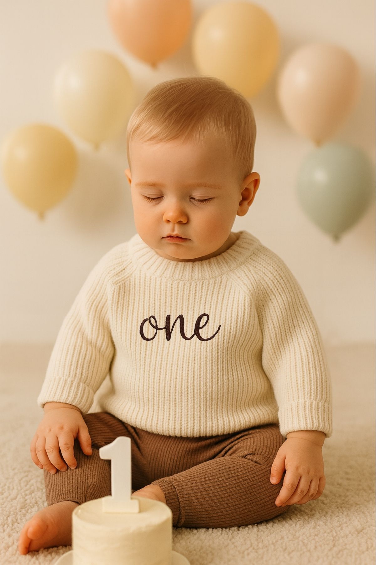 Minytrendy İsim Nakışlı Unisex Bebek-çocuk Bisiklet Yaka Triko Kazak Bebek Hediyelik İsimli Kazak fotoğrafı 2 (önizleme)