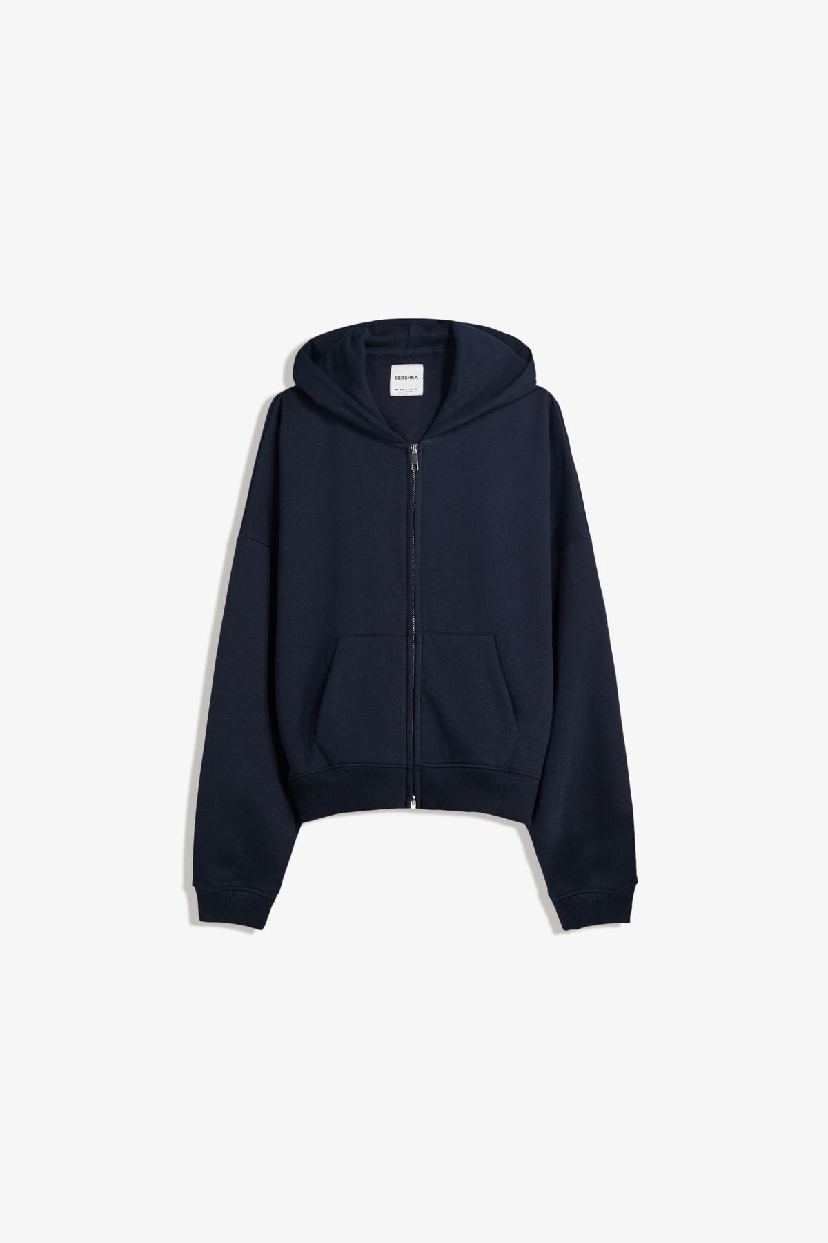 Bershka  Oversize kapüşonlu fermuarlı sweatshirt - Görsel 2