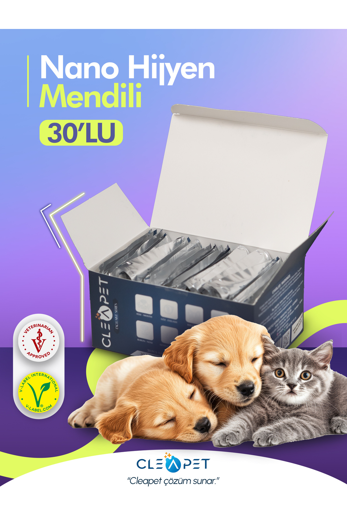 Cleapet Exclusıve Seri Nano 30'lu Mendil