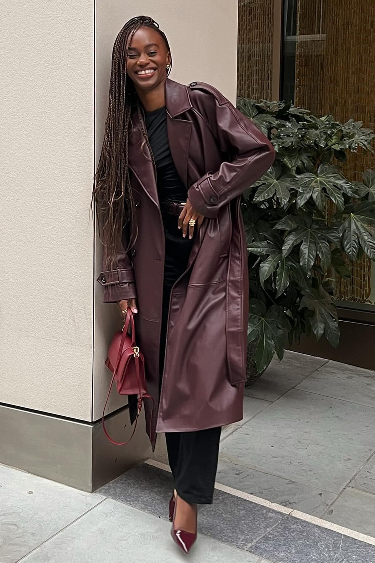 Bershka Suni deri trençkot