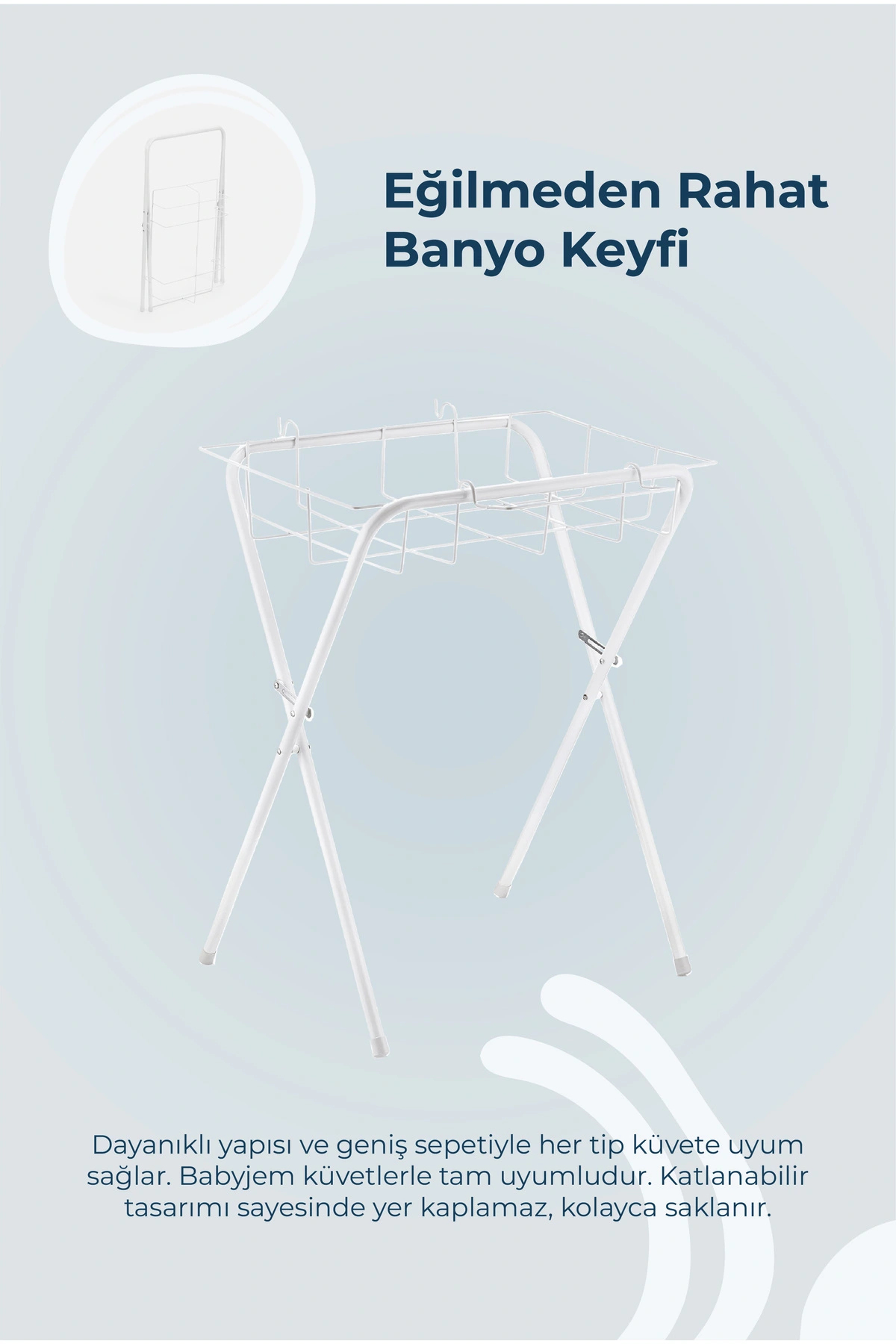 Babyjem Ayaklı Bebek Banyo Seti 7 Parça - Ekru fotoğrafı 6 (önizleme)