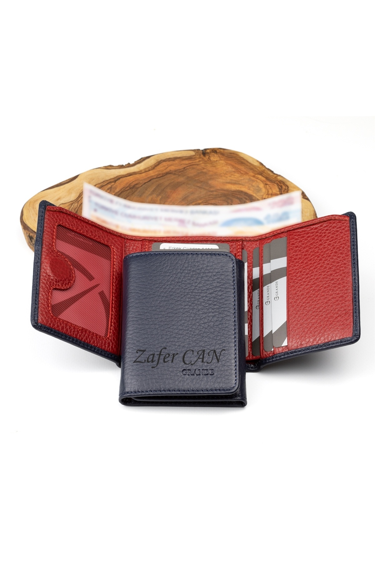 Personalized 1414 Genuine Leather Magnet Men's Wallet