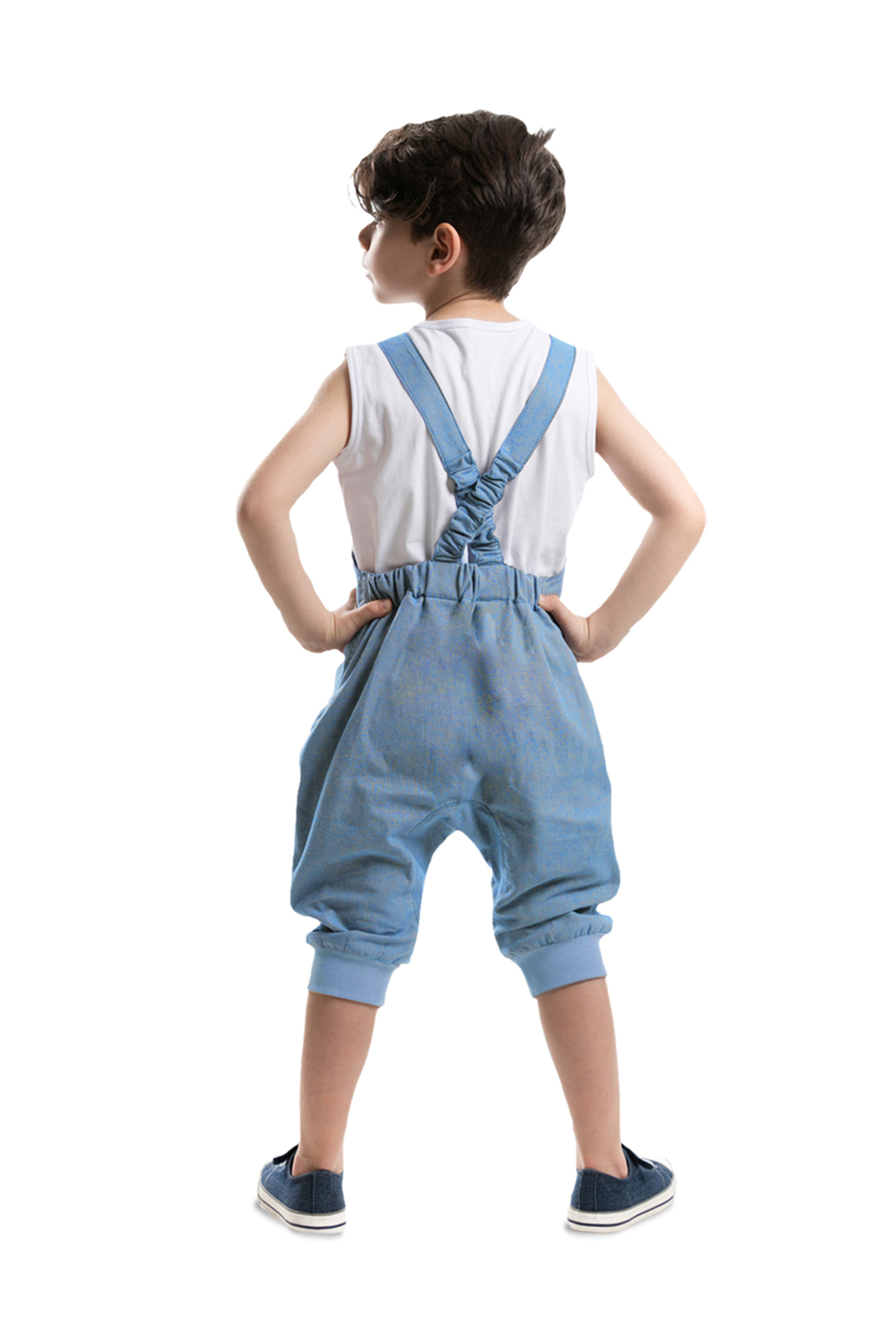 سرهمی پسرانه راسته بند دار | دنو کیدز Denokids CFF-23Y1-019 - تصویر 2