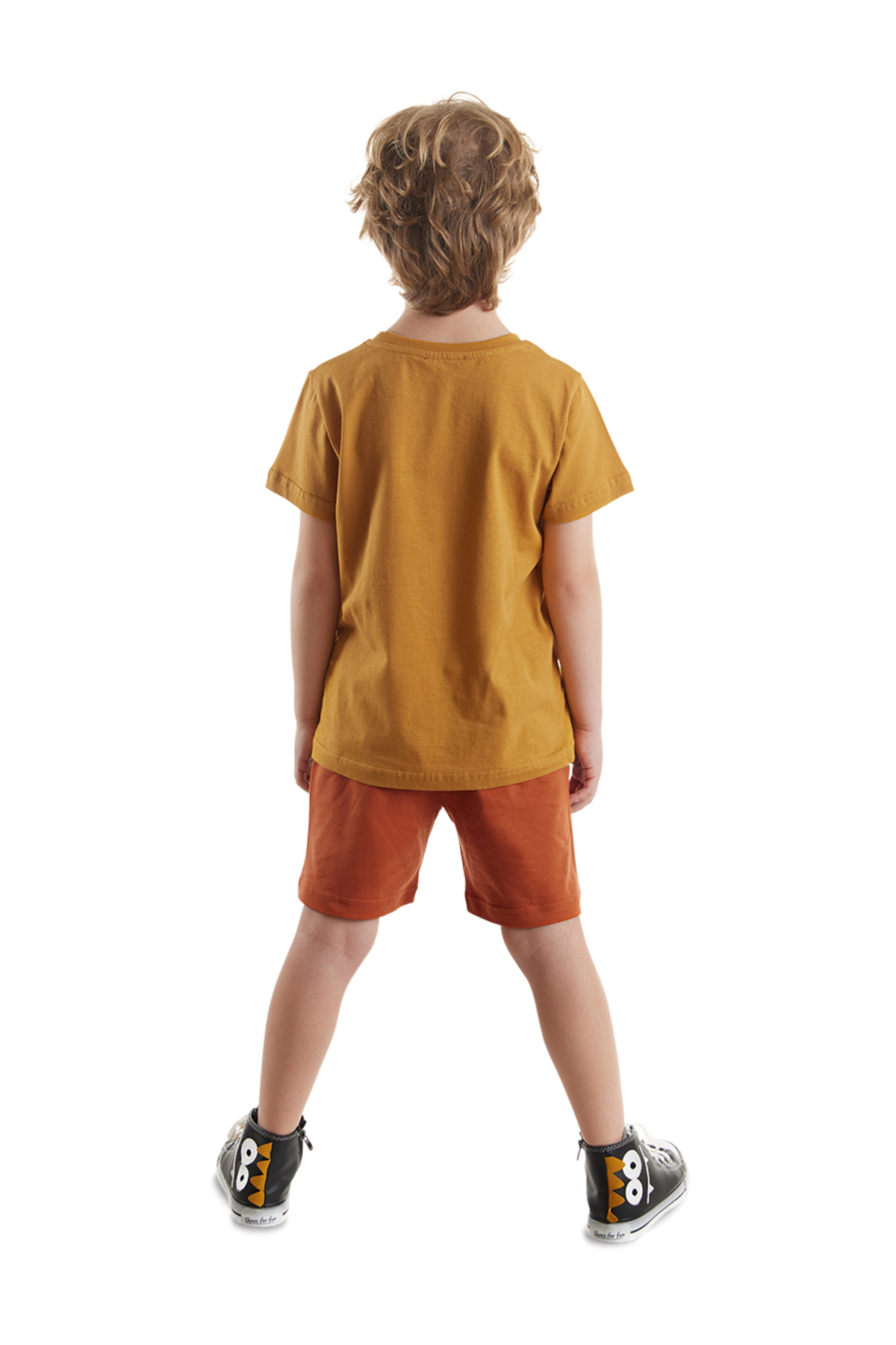 ست بالاتنه و پایین تنه پسرانه طرح حیوان فاق نرمال آستین استاندارد | دنو کیدز Denokids CFF-24Y1-031 - تصویر 2