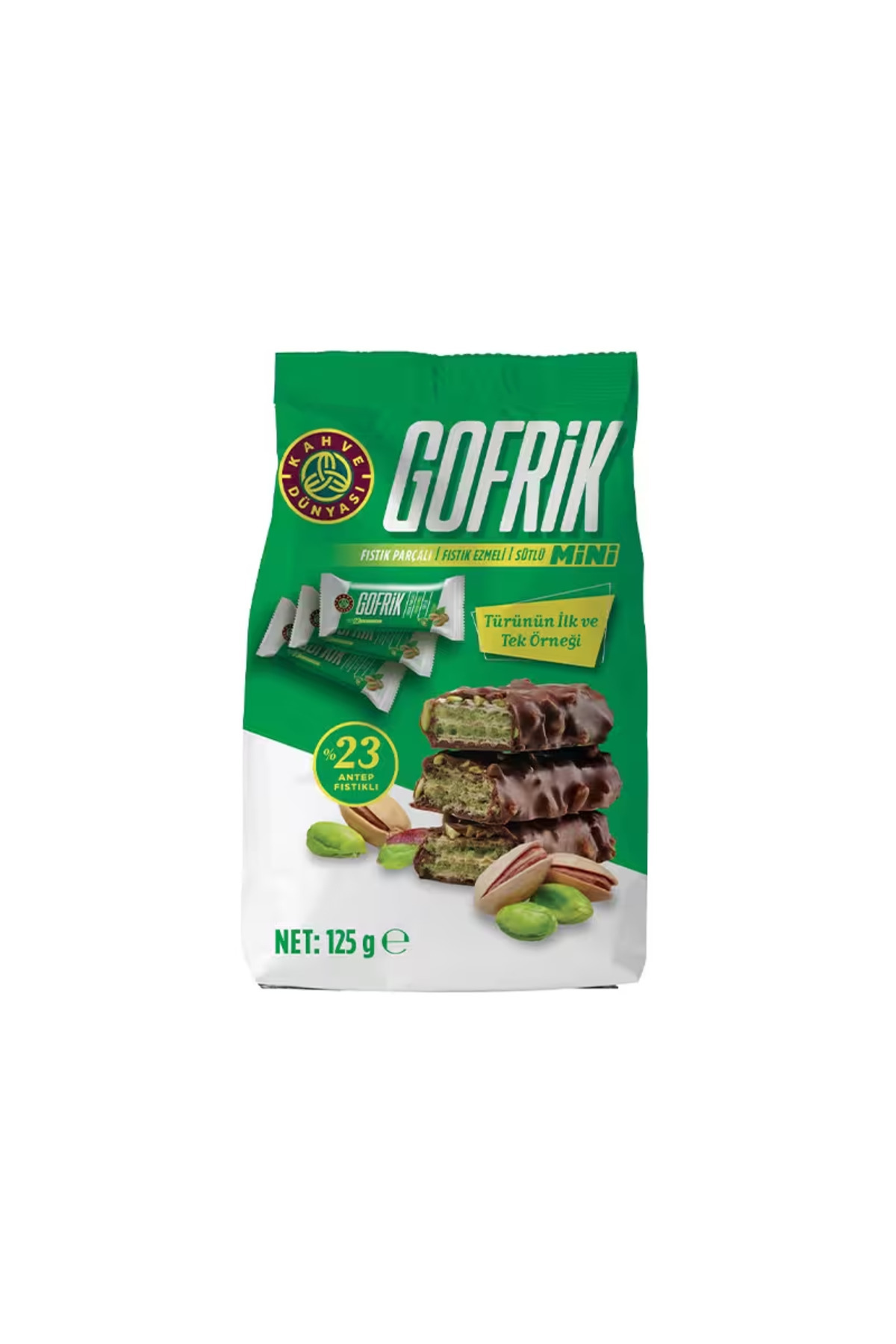 Kahve Dünyası Mini Gofrik Antep Fıstıklı Poşet Çikolata 250 g