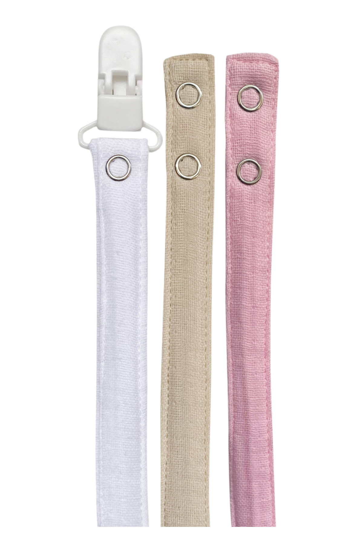 Joyous Mom Kids Pamuk Müslin Bebek Emzik Askısı Plastik Klips Kolay Açılır Emzik Tutacağı fotoğrafı 3 (önizleme)