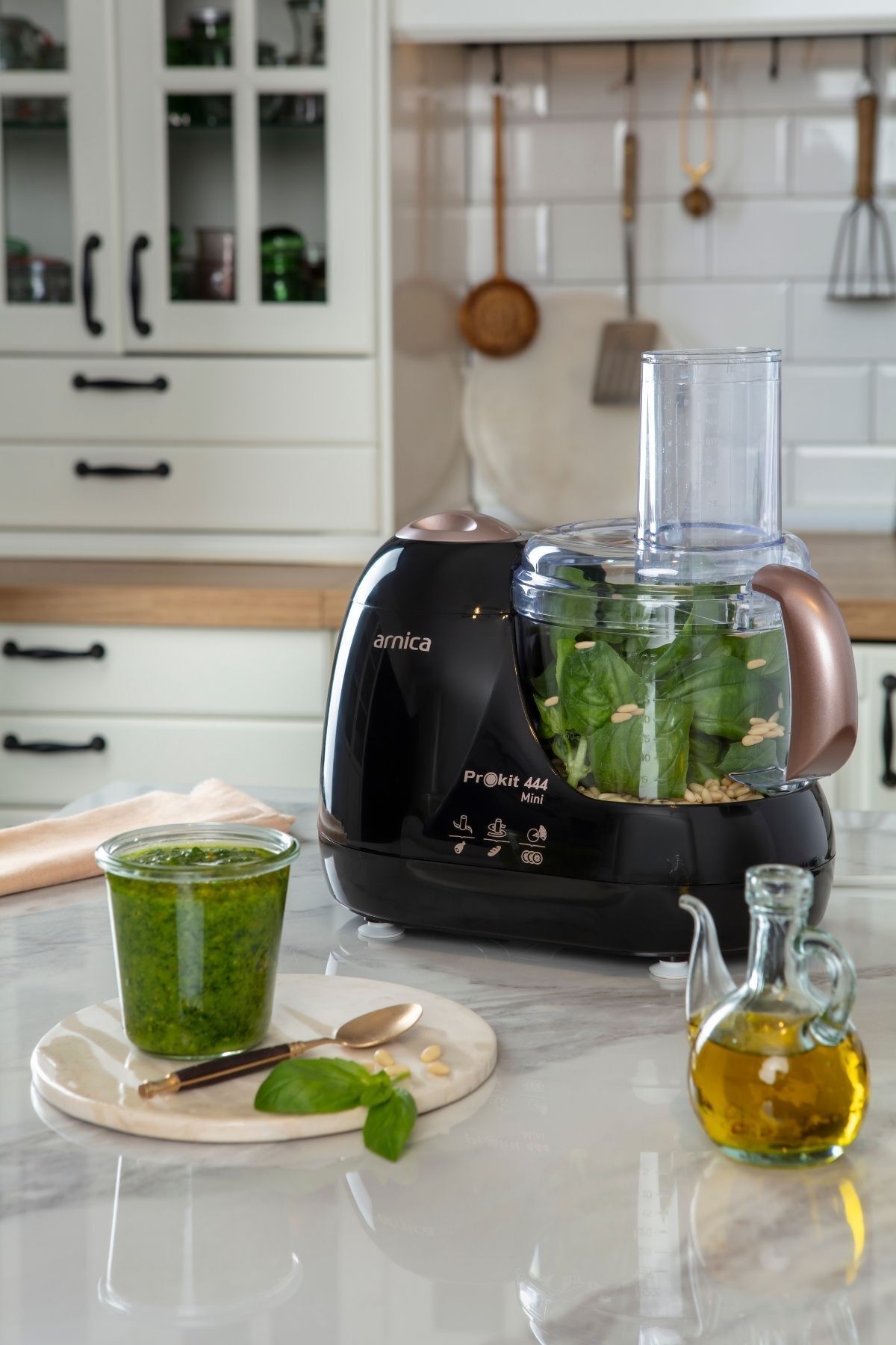 Arnica Prokit 444 Mini Mutfak Robotu SİYAH-ROSE